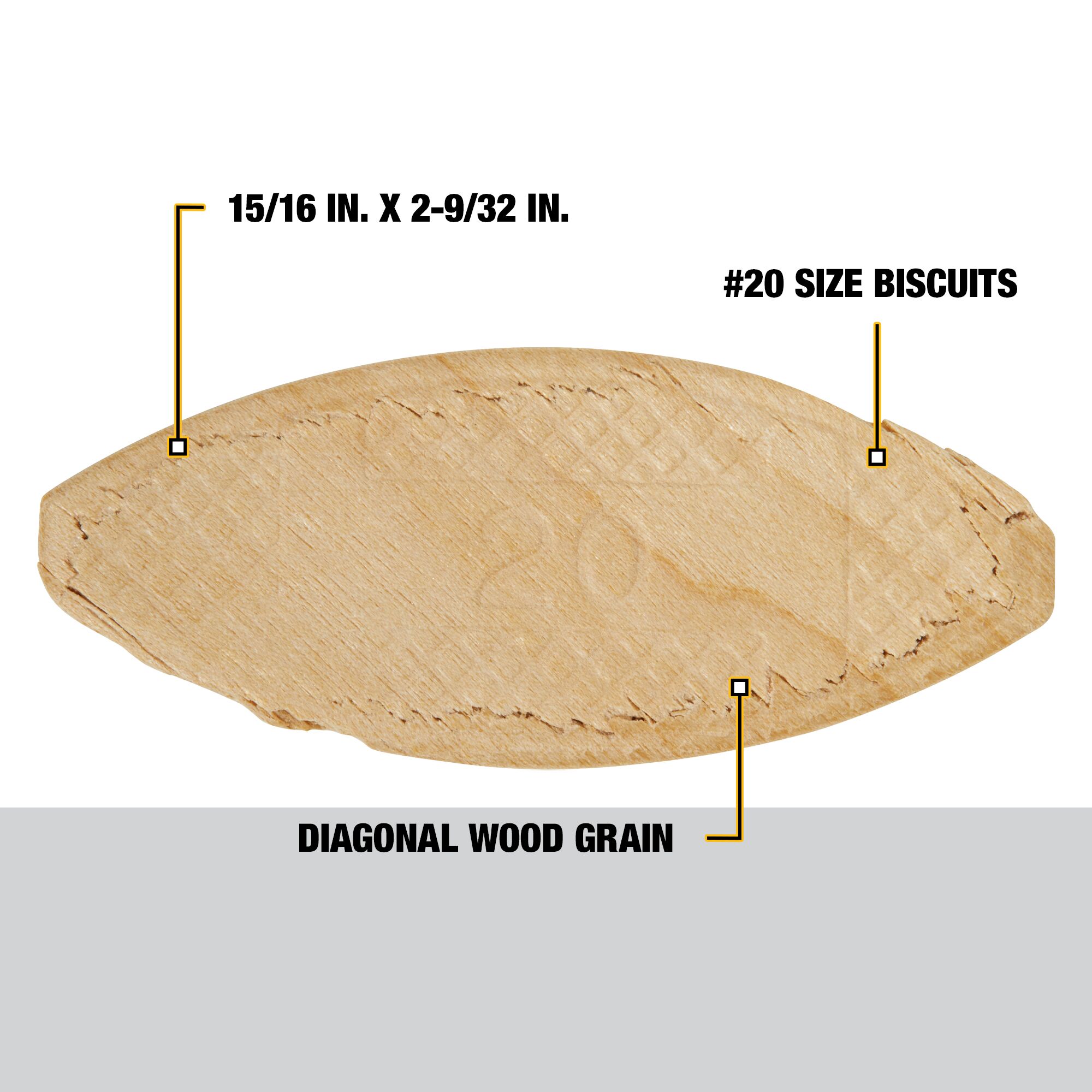 DEWALT #0 WOOD BISCUITS (150-Piece) in the Woodworking Tool