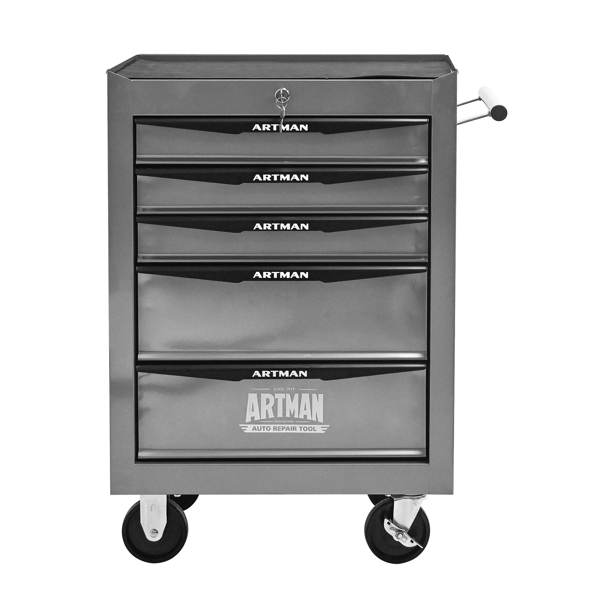 Wooakway Multifunctional Bottom Tool Cabinet with Lockable Wheels Durable Rolling Tool Cabinet Featuring Sliding Drawers Spacious Garage Storage Cabinet #FXLS0608-604G39