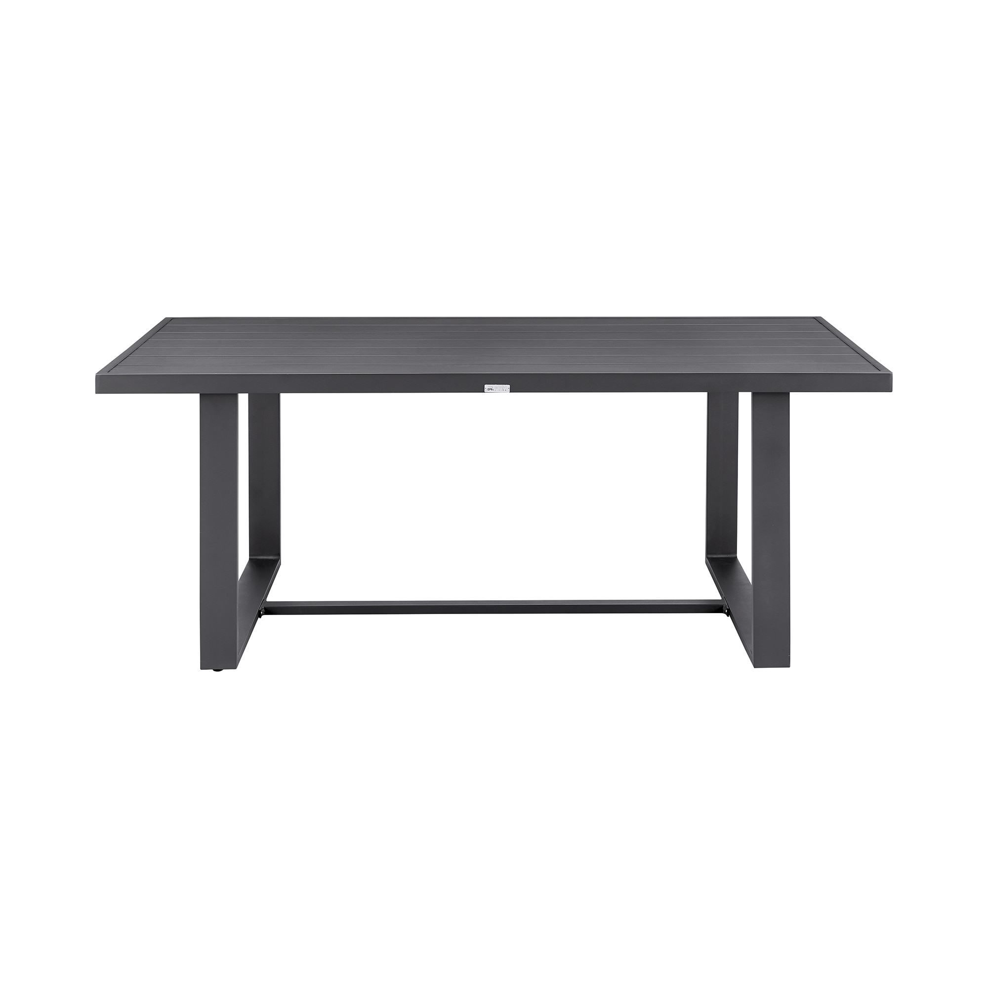 Armen Living LCMQDIGR Black Contemporary/Modern Dining Table, Metal with Powder Coated Metal 79-in L x 30-in H