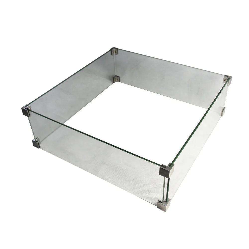 Elementi OFG103-WS-1 Clear Glass Fire Pit Wind guard