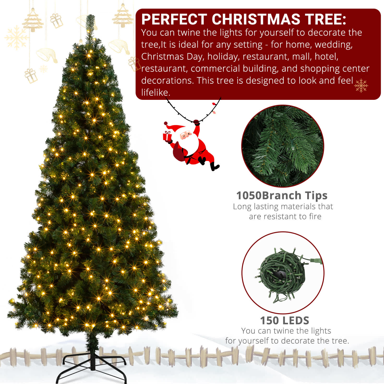 VERYKE LL-CST114 Artificial-Christmas-Trees - View #7