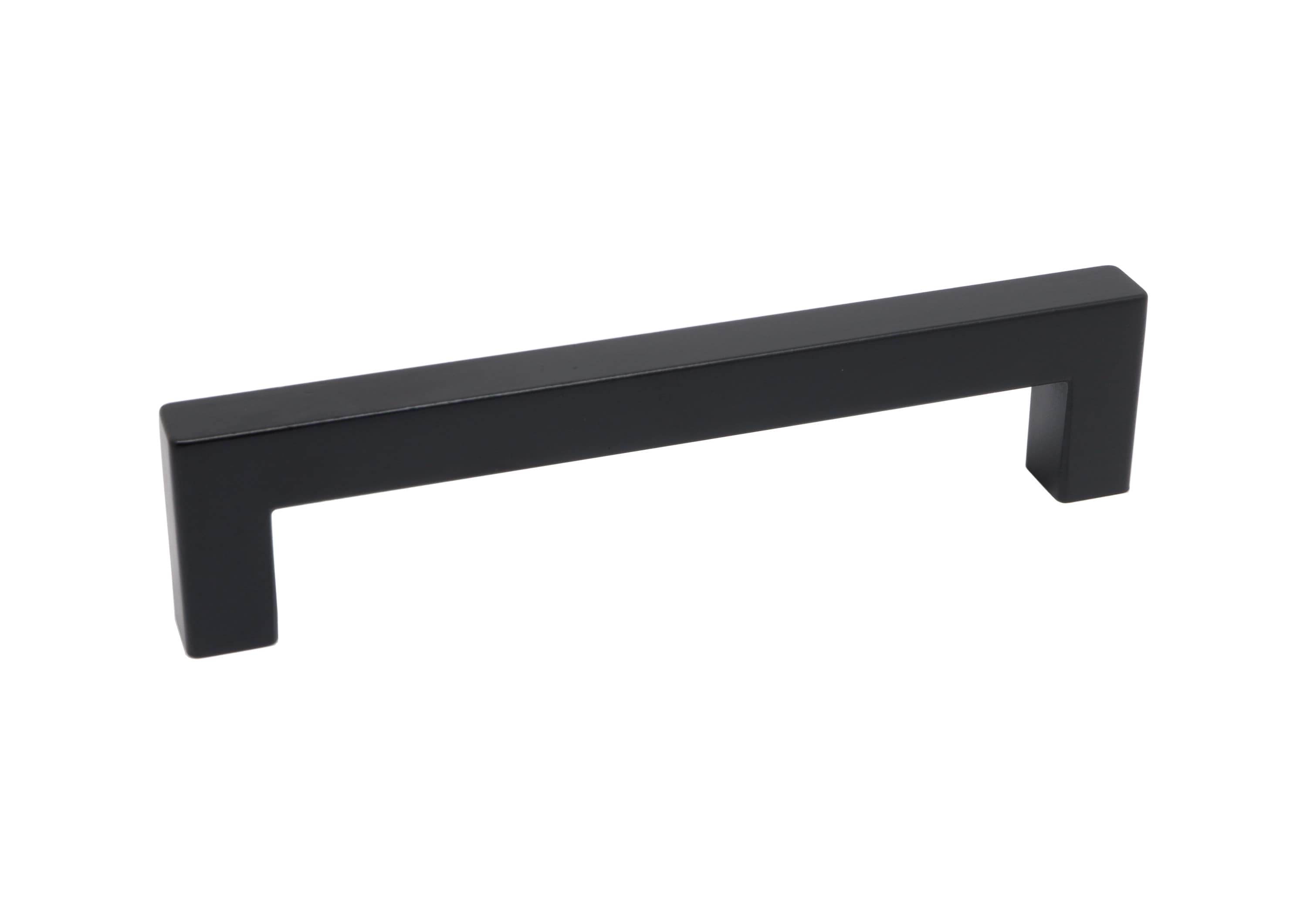 Origin 21 5-1/16-in Center to Center Matte Black Square Handle Drawer Pulls  (6-Pack) in the Drawer Pulls department at