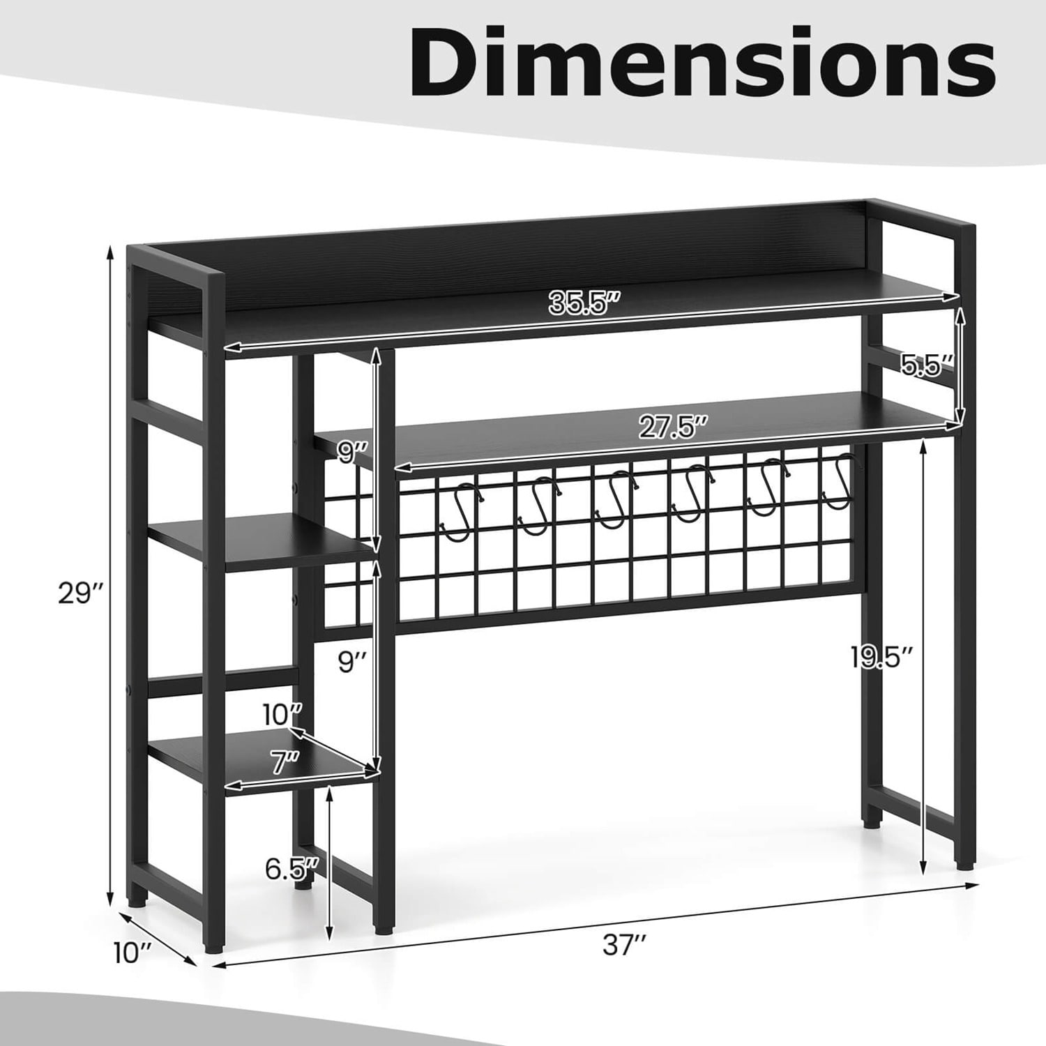 Costway HCST07529 bookcases - View #3