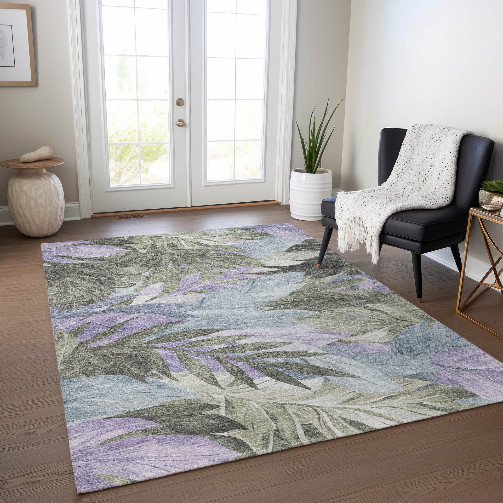 Addison Rugs ACN1499TP3X5 Chantille ACN1499TP 3 x 5 (ft) Polyester Taupe Rectangular Indoor/Outdoor Geometric Machine washable Area rug