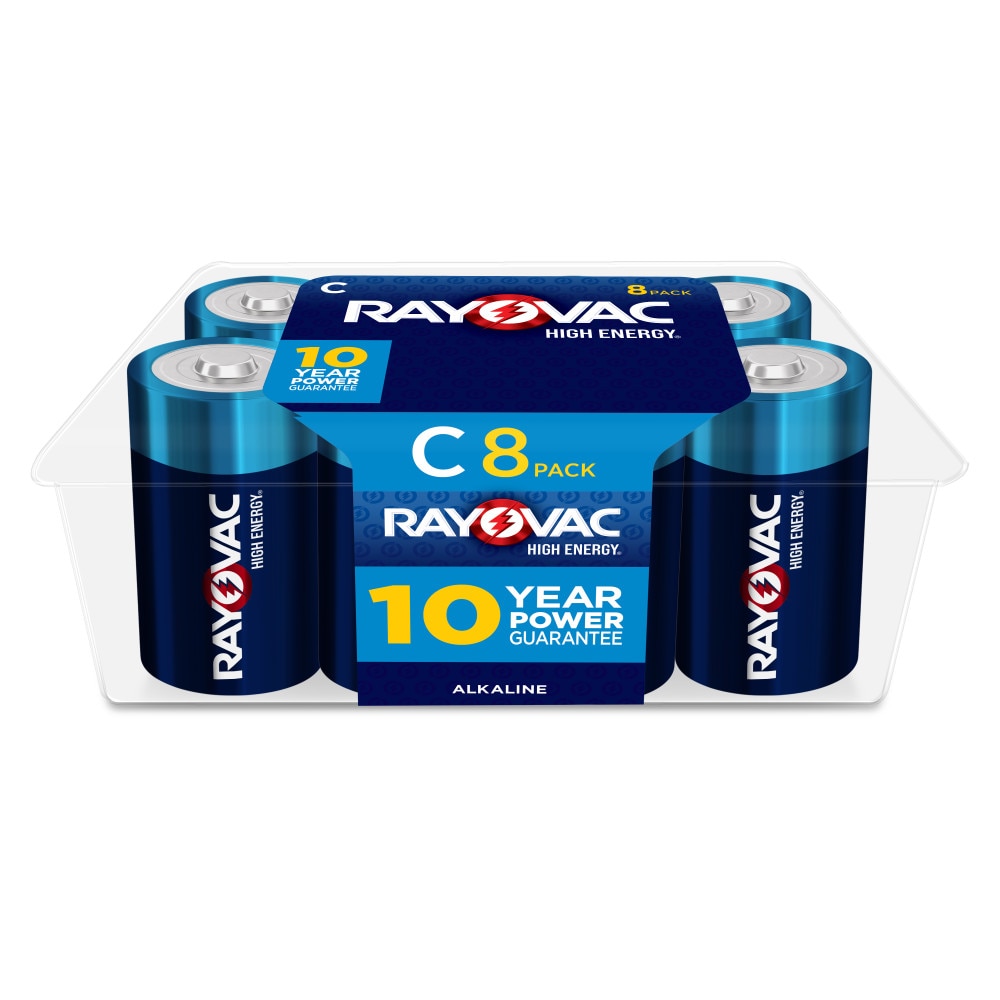 Rayovac 814-8PPJ High Energy Alkaline C Batteries ( 8 -Pack )