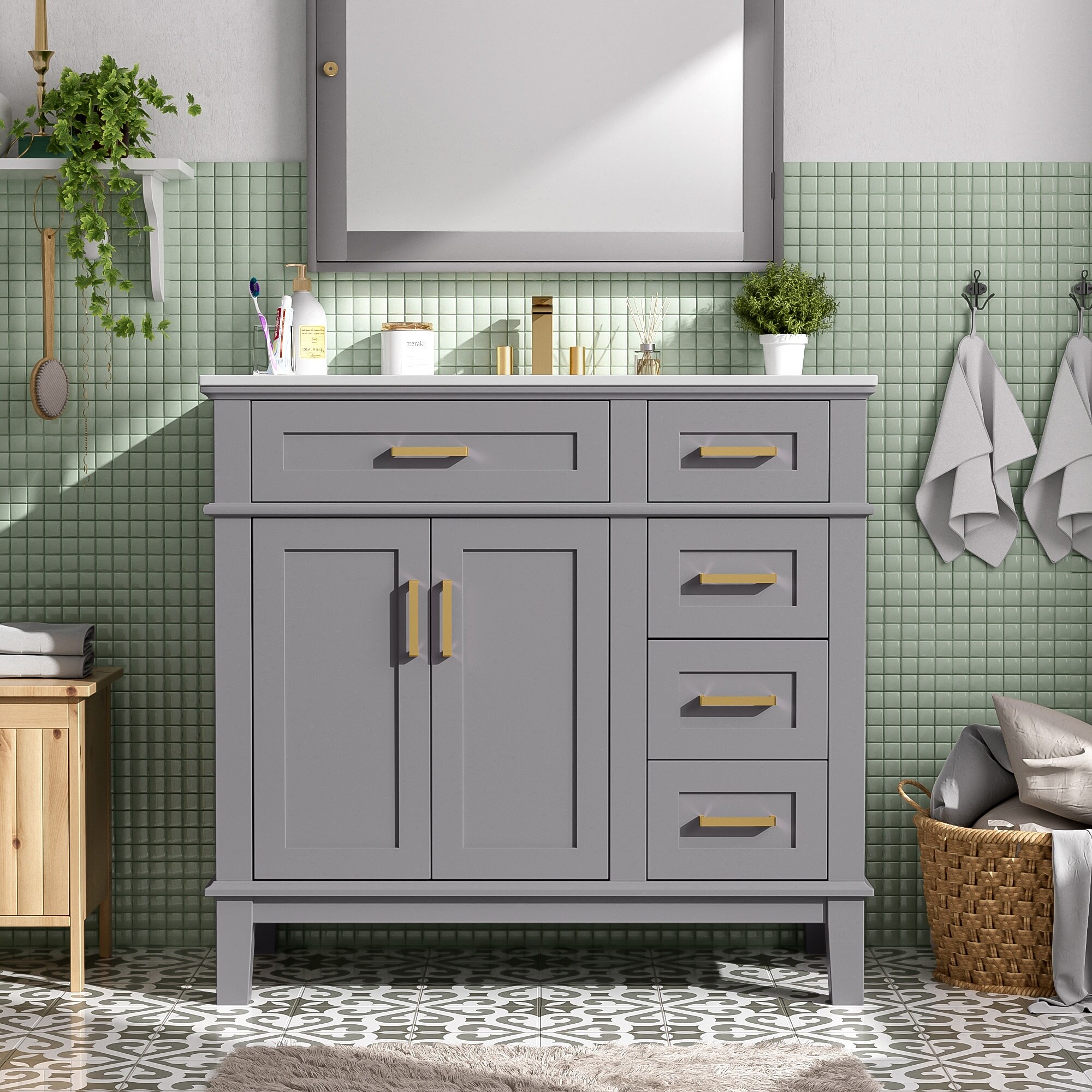 HyperDrop Cart B-2P4S7N8O7I6H Bath-Vanity-Combo - View #2