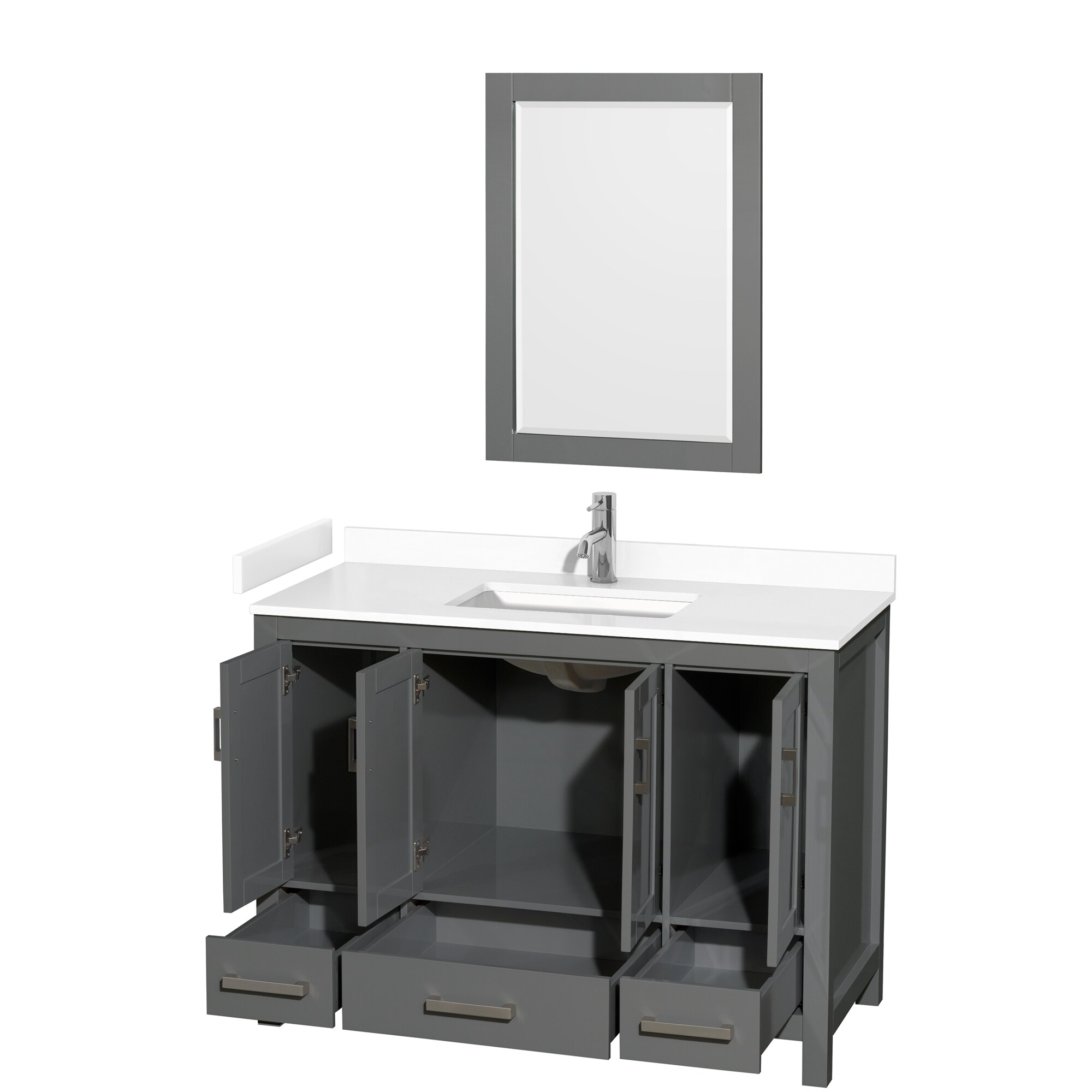 Wyndham Collection WCS141448SKGWCUNSM24 Bath-Vanity-Combo - View #2