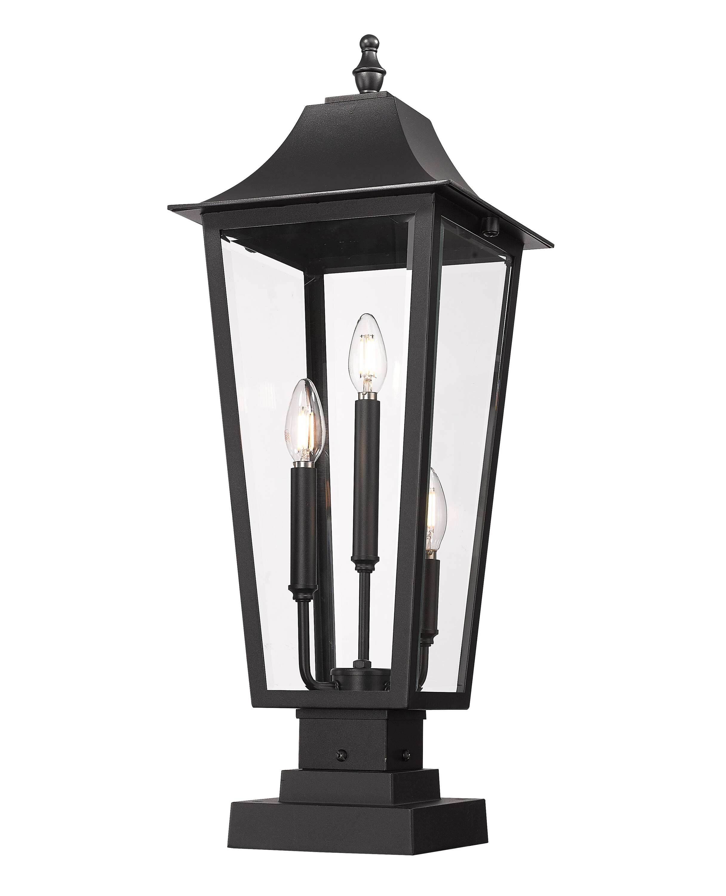 Z-Lite 5008PHBS-SQPM-BK Complete-Post-Lights - View #4