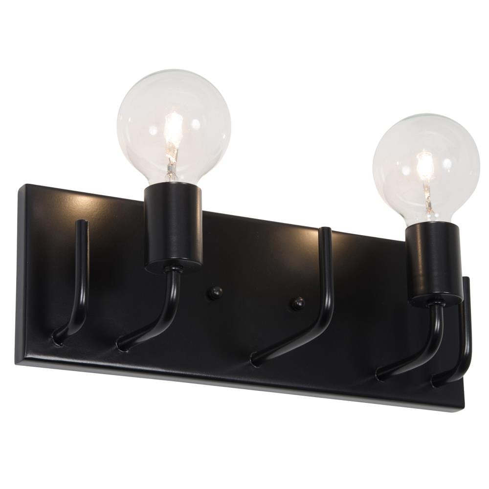 Varaluz 219B02BL Socket-To-Me 4.81-in 2-Light Black Transitional Vanity Light