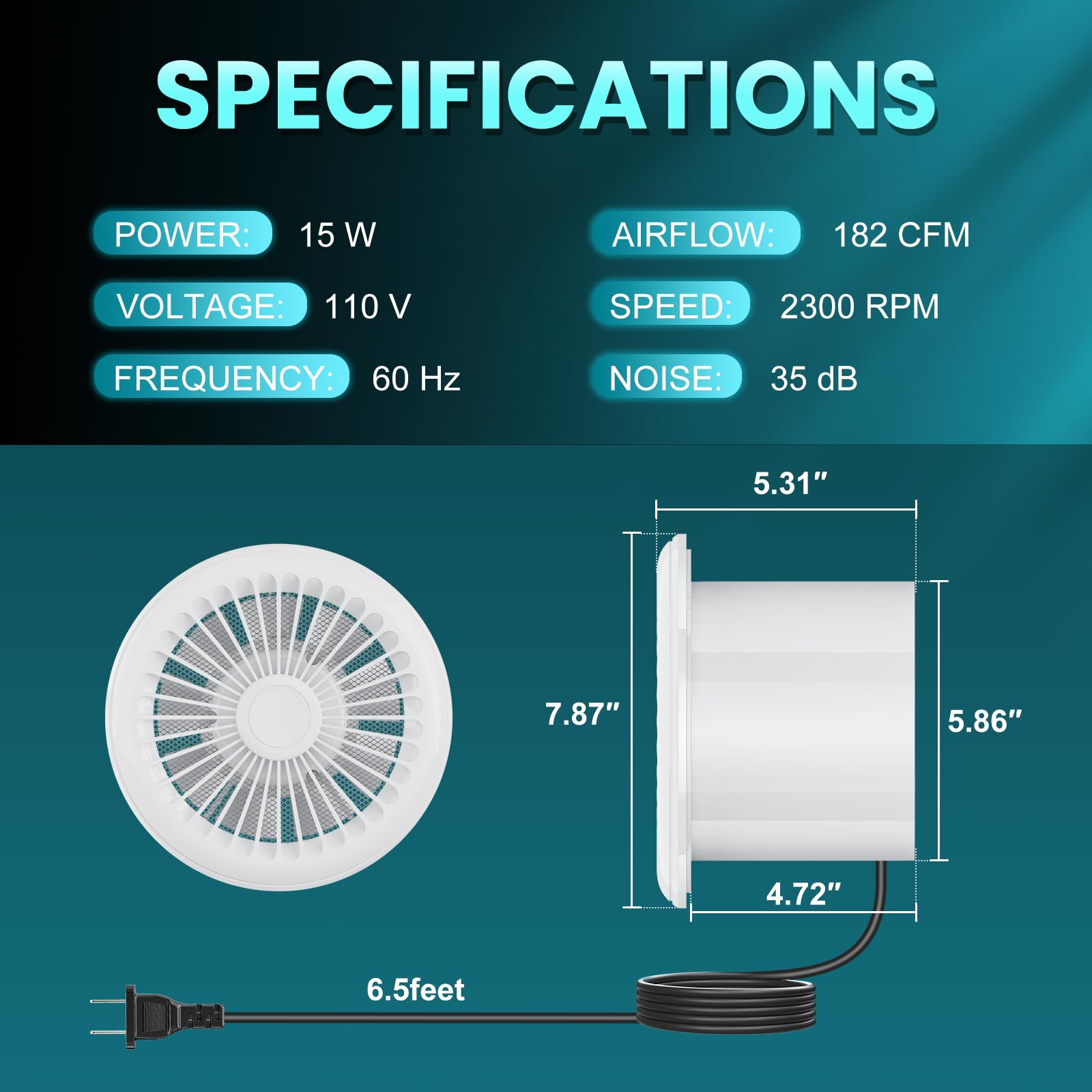 Misopily LMS0718M096 Bath-Fans - View #2