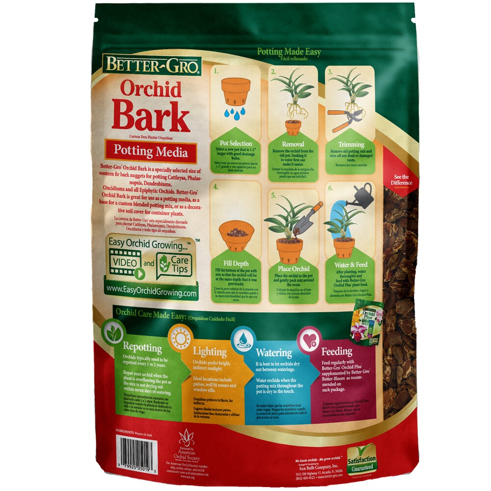 Better-Gro Orchid bark 4-Quart Fruit, Flower and Vegetable Organic Potting Soil Mix