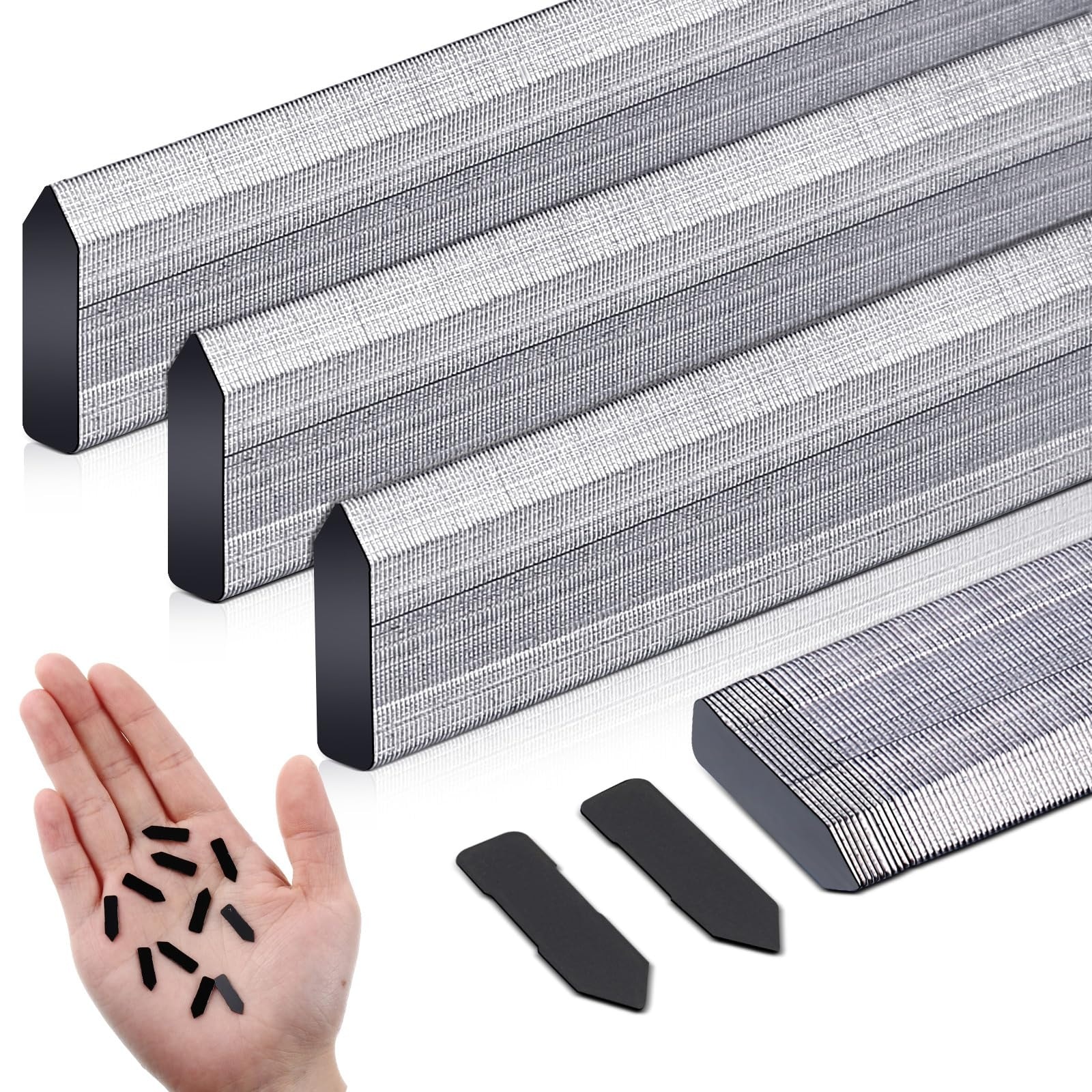 Aoibox  750 Piece Picture Frame Point Refill Inserts 15mm Carbon Steel Universal Fit for Dual Point Driver Guns
