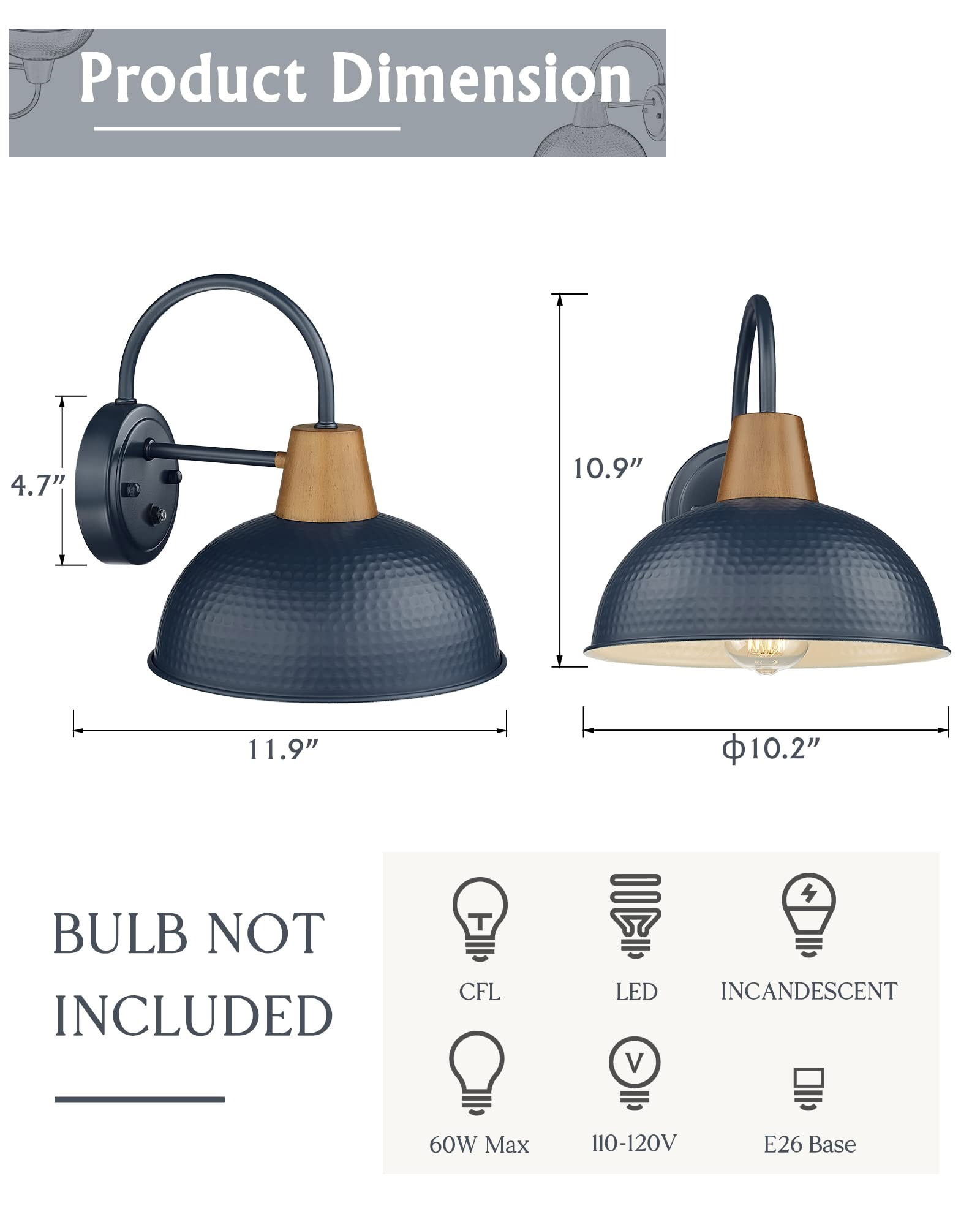LTMATE LS4FG58B-PC-2 BLUE Outdoor-Wall-Lighting - View #3