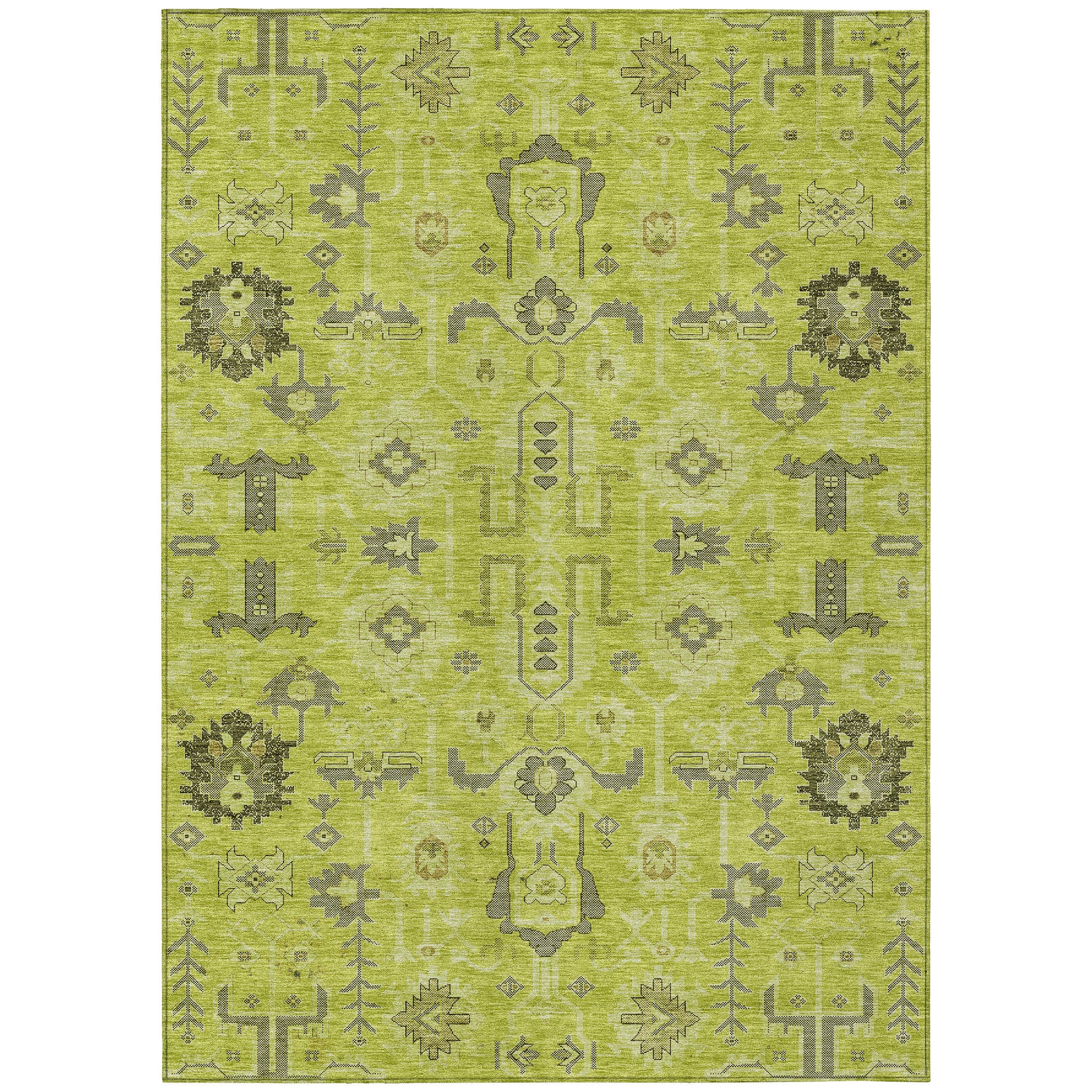 Addison Rugs ACN697AL30X46 Chantille ACN697AL 2 x 3 (ft) Polyester Aloe Rectangular Indoor/Outdoor Geometric Machine washable Area rug