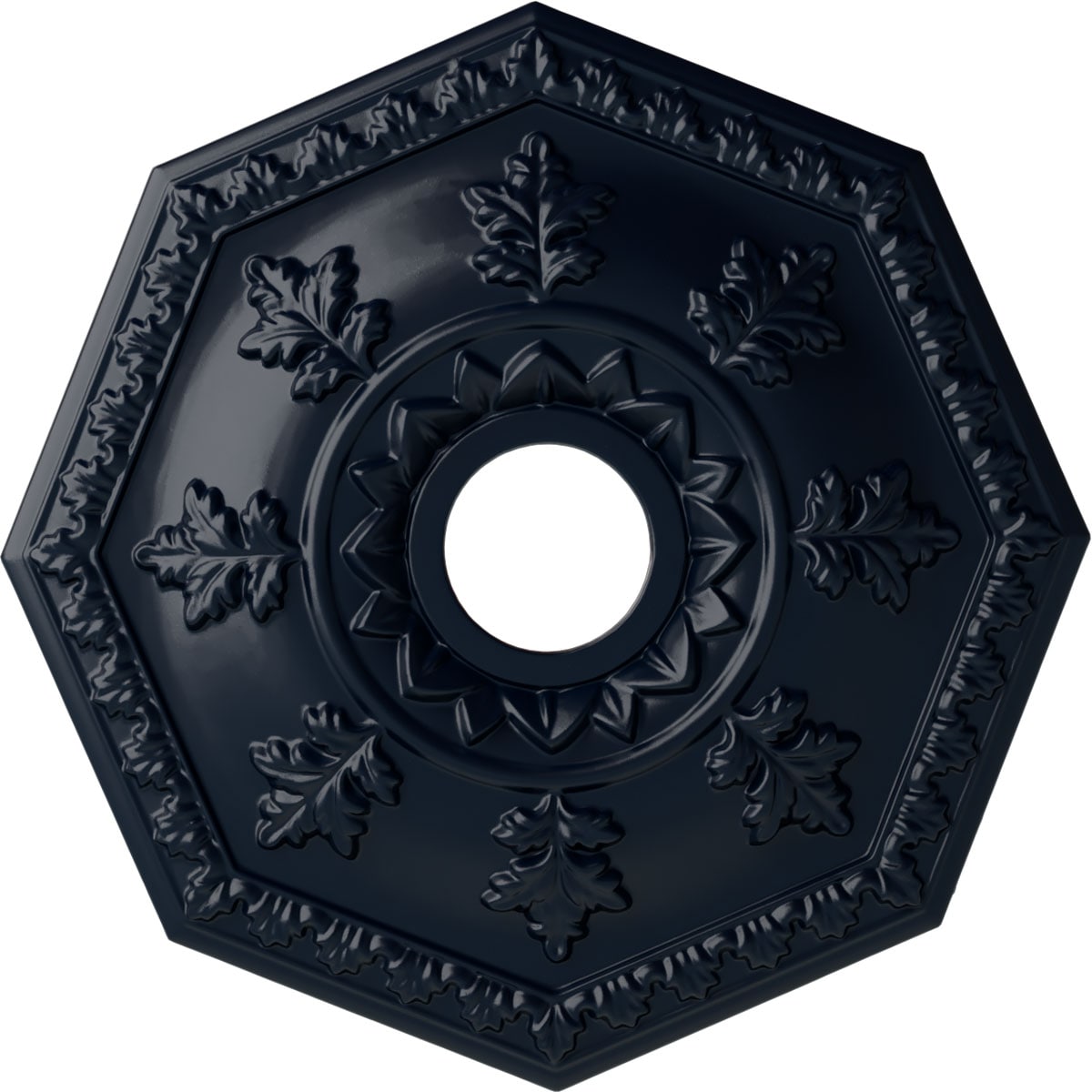 Ekena Millwork CM18NTMDF Nottingham 18-in W x 18-in L Painted Midnight Dream Polyurethane Whole Ceiling Medallion