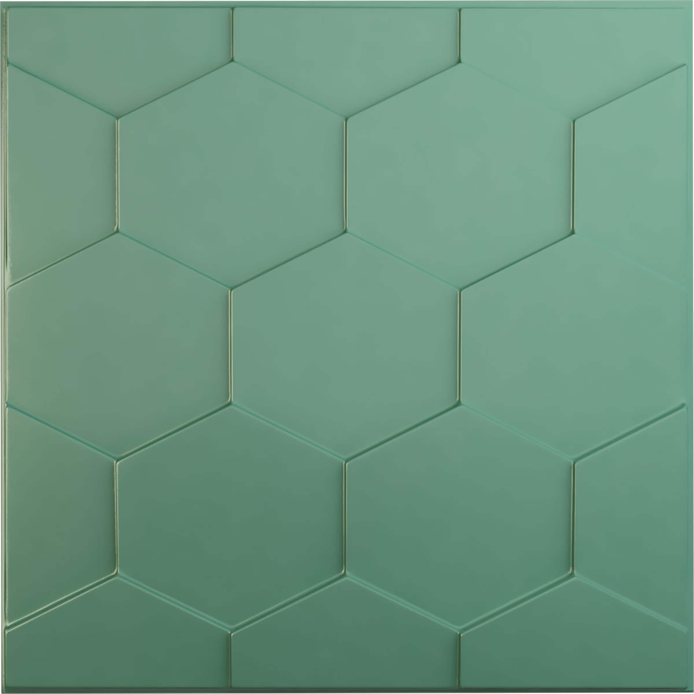 Ekena Millwork WP20X20HBFSM-CASE-12 19-5/8-in x 19-5/8-in Embossed Paintable/Stainable Green PVC Wall Panel ( 12 -Pack, Covers 32.04-sq ft )