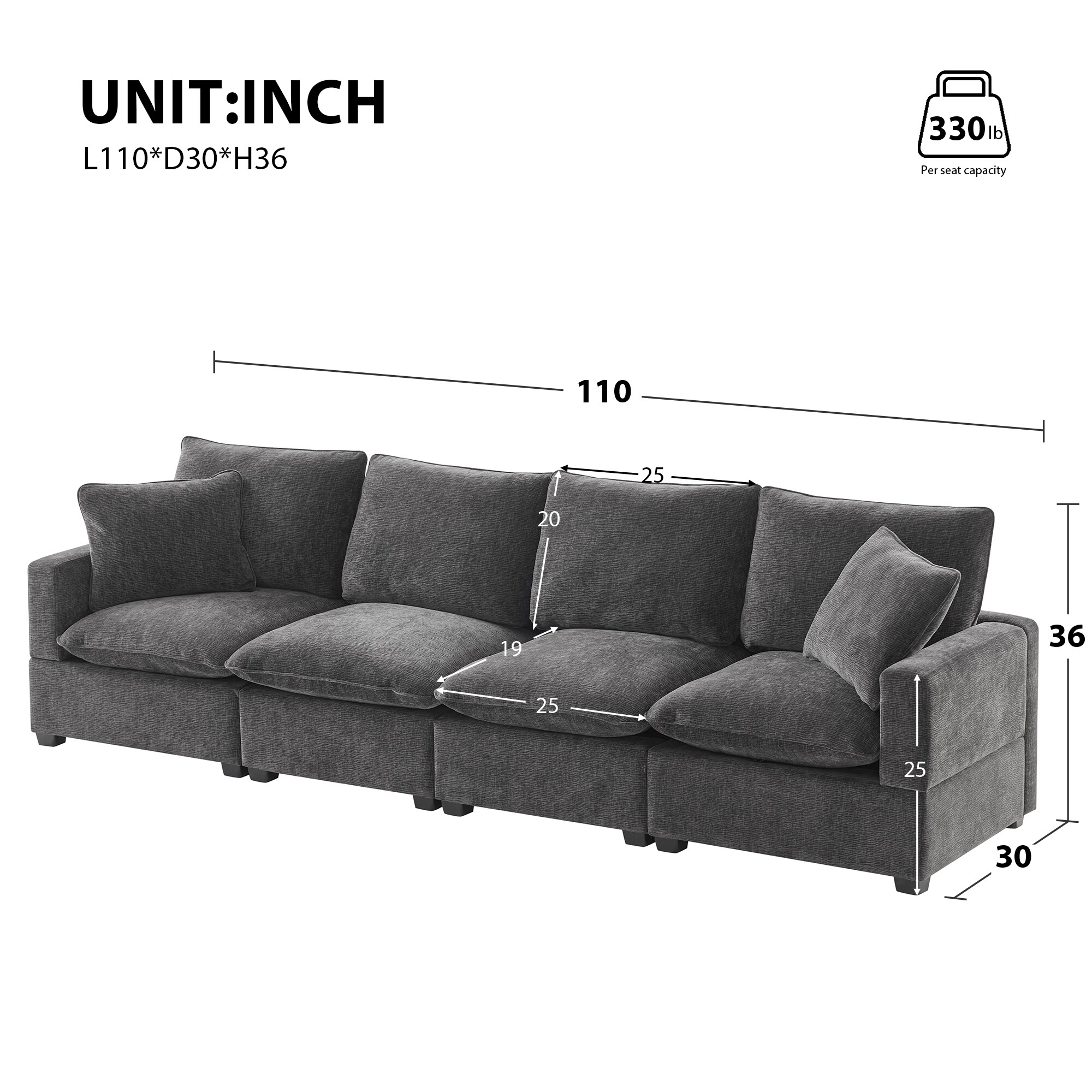 ModernLuxe GS009018AAB Sofas-Loveseats - View #19