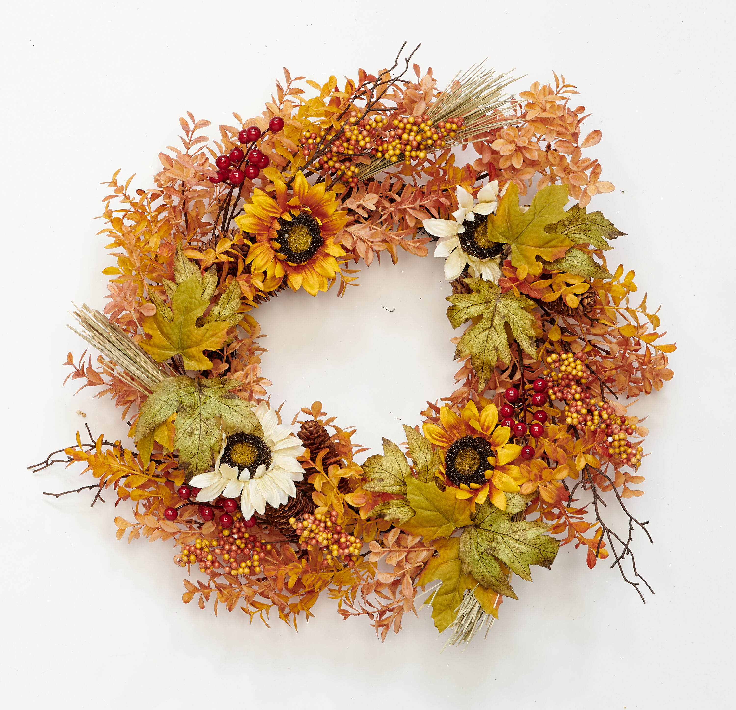 Worth Imports 9991 1.75-ft 21-in Leaves Artificial Wreath