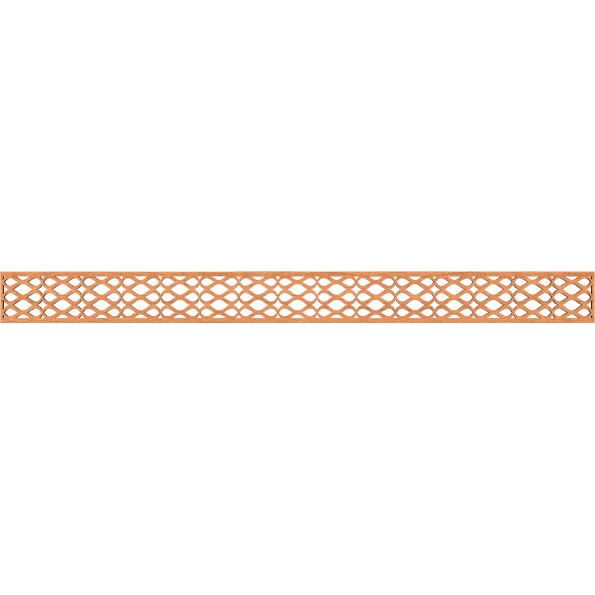Ekena Millwork MLDB04X46SMRCH Somerset Fretwork Flat Trim 4-in x 3.87-ft Cherry Brown Unfinished 2156265 Pierced Wall Panel Moulding