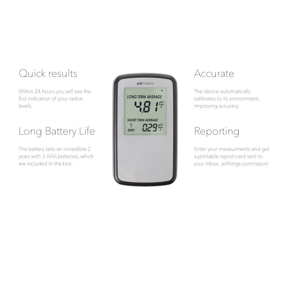 Corentium Home Radon Detector by Airthings 223 Portable 