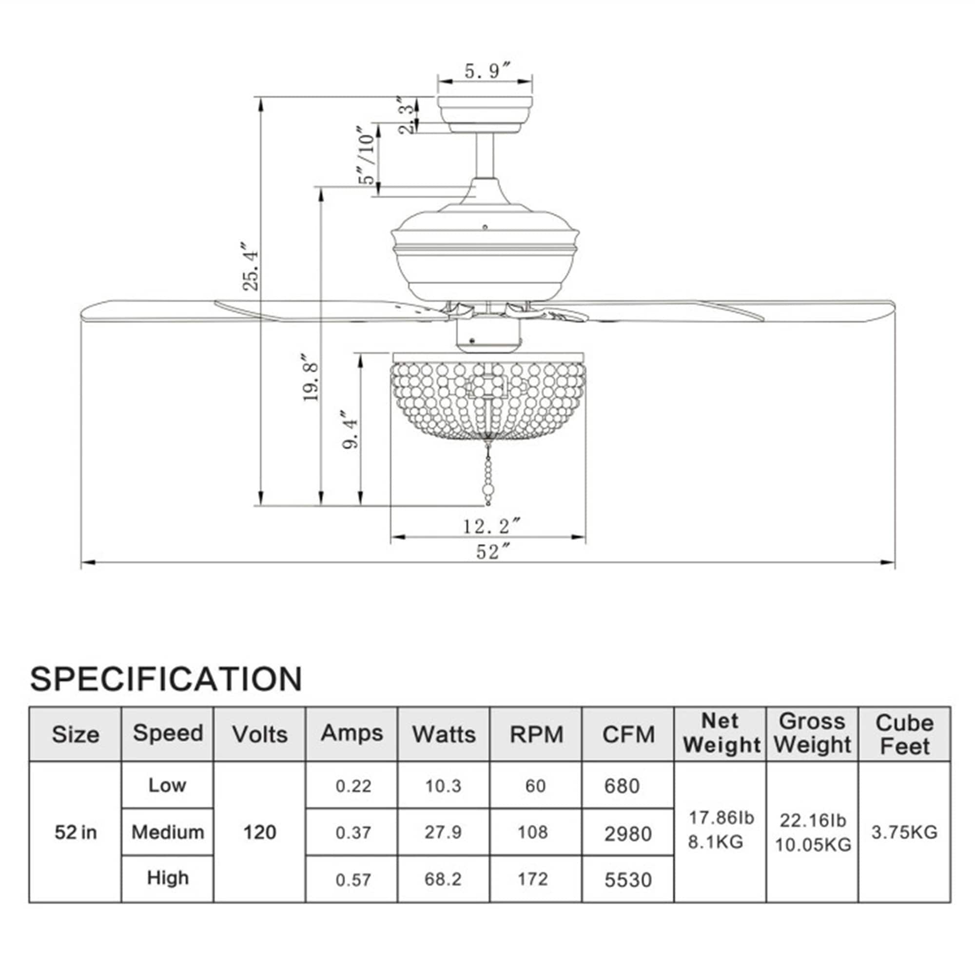 BABOOM BOM-66US-BK-CO Ceiling-Fans - View #3