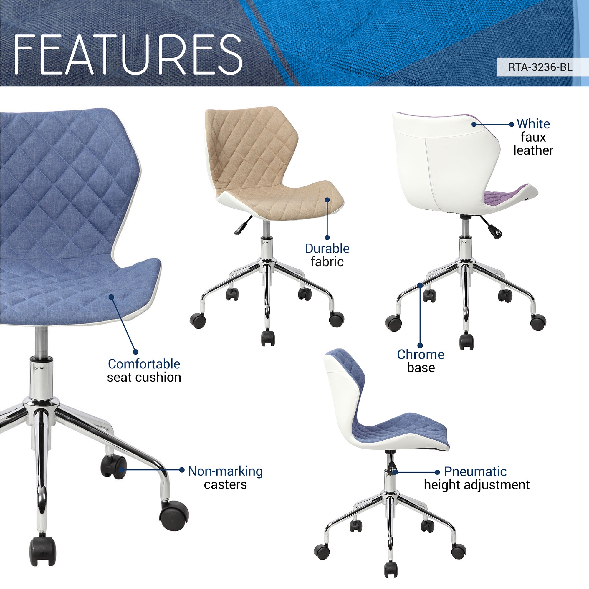 CASAINC WF-LANG5001-YE Office-Chairs - View #6