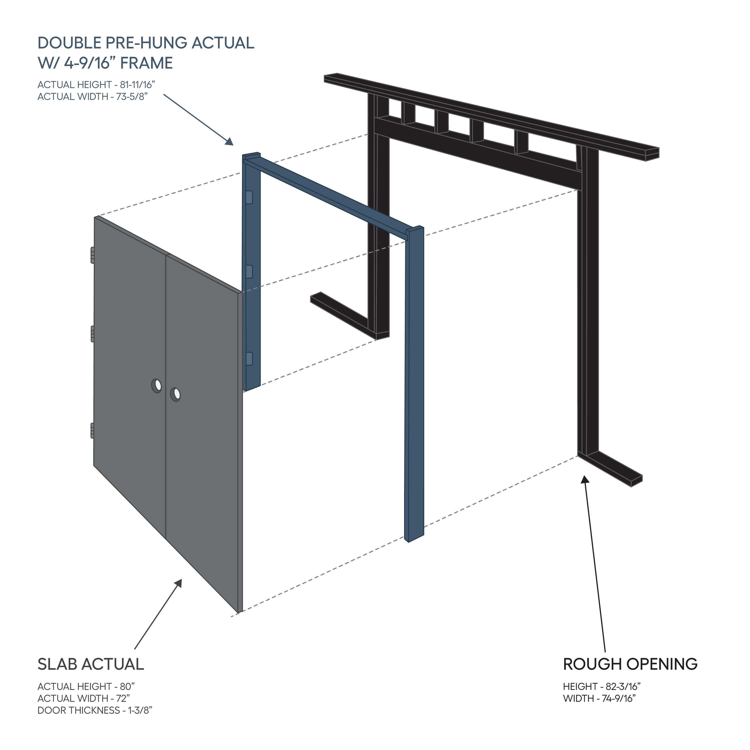 RELIABILT 72-in x 80-in Hollow Core 2-panel Square Reversible/Universal ...