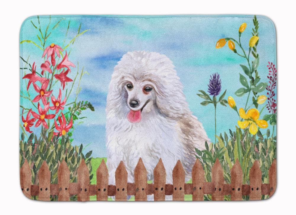 Caroline's Treasures CK1245RUG Springtime Dog 27-in x 19-in Multiple Colors/Finishes Microfiber Memory Foam Bath Mat