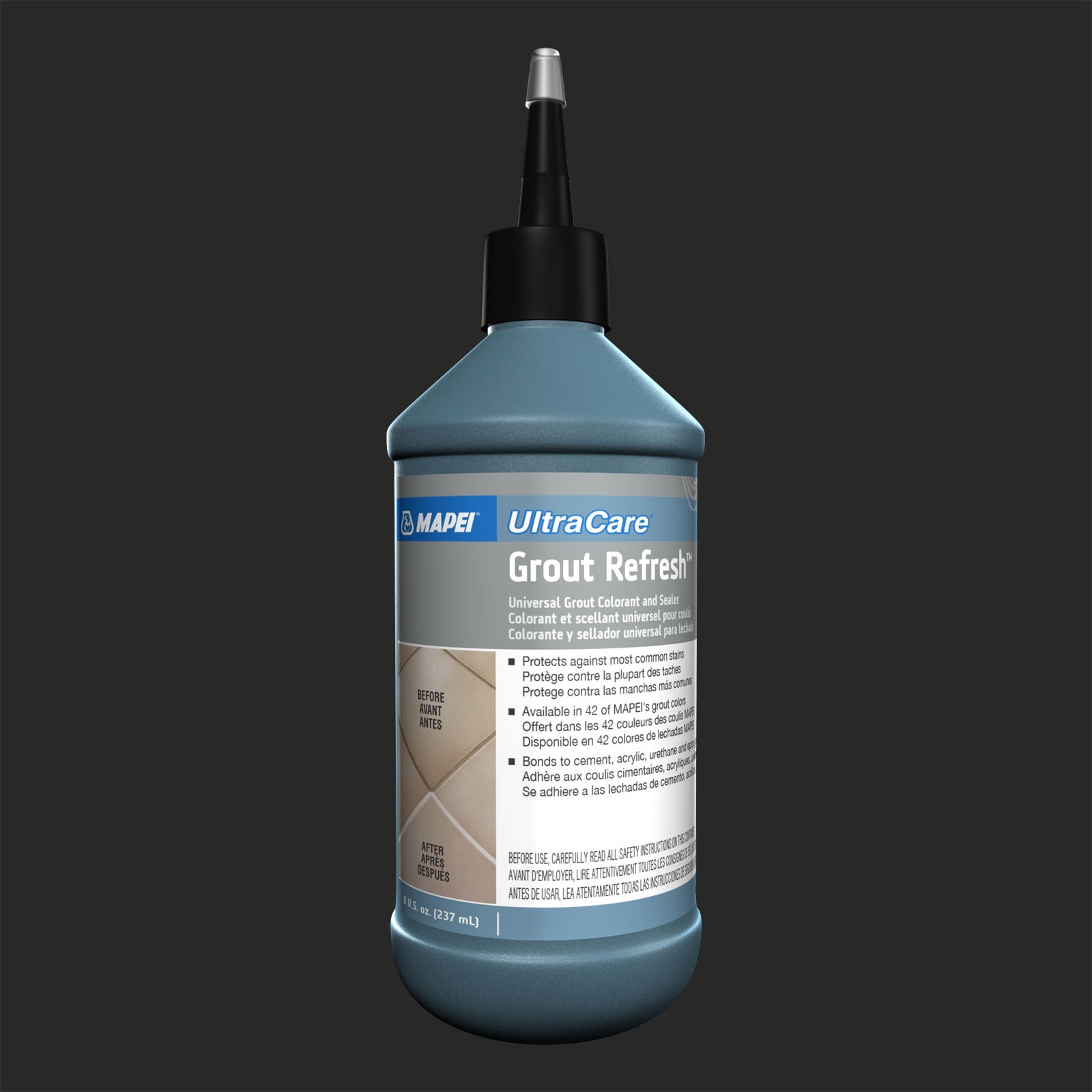 MAPEI 5LA511833 Grout Refresh 8 Fluid ounce(s) Jet Black #5118 Ceramic/porcelain tile Grout sealer