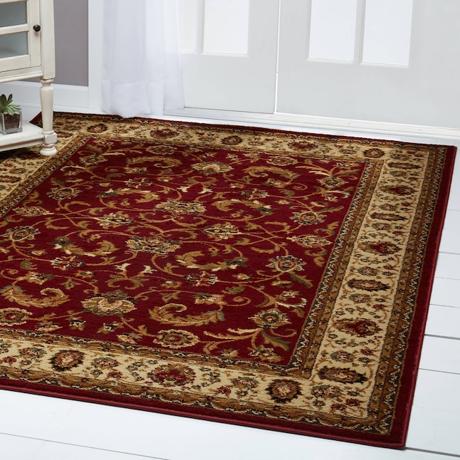 Indoor Damask Area Rug In The Rugs, Round Jute Rug 5 Ft 6×9