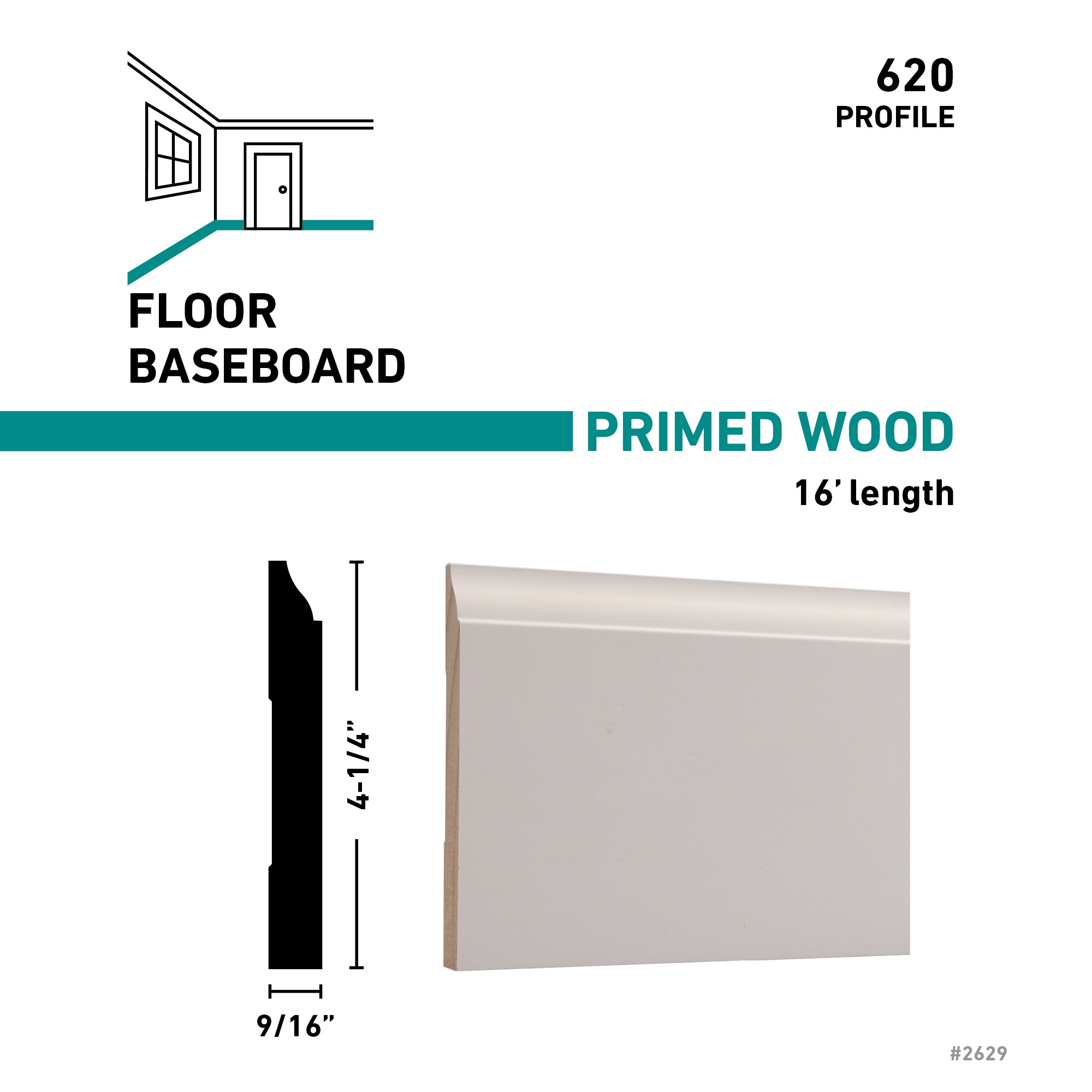 RELIABILT 62016FJPMD Baseboard-Moulding - View #3