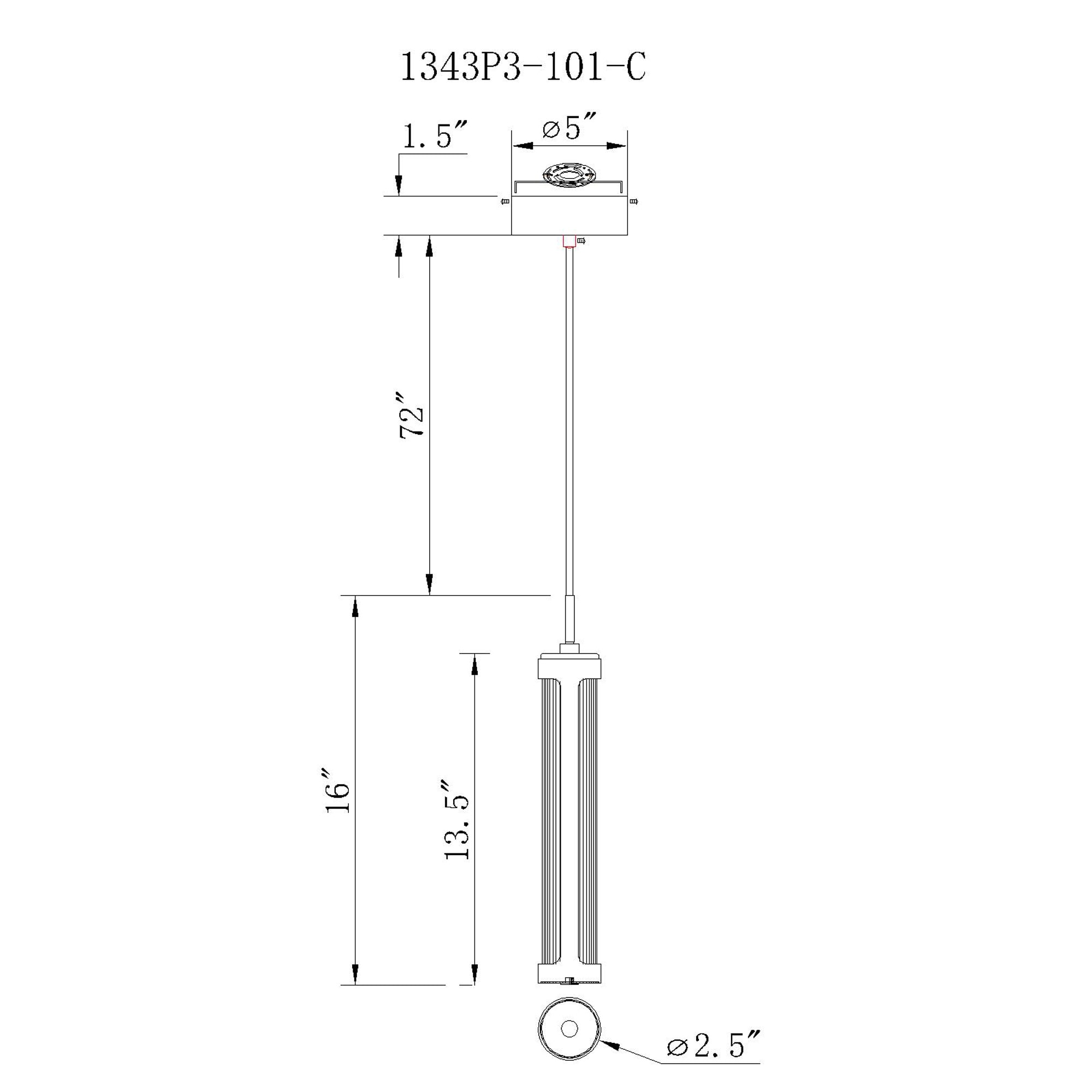 CWI Lighting 1343P3-101-C Pendant-Lights - View #9