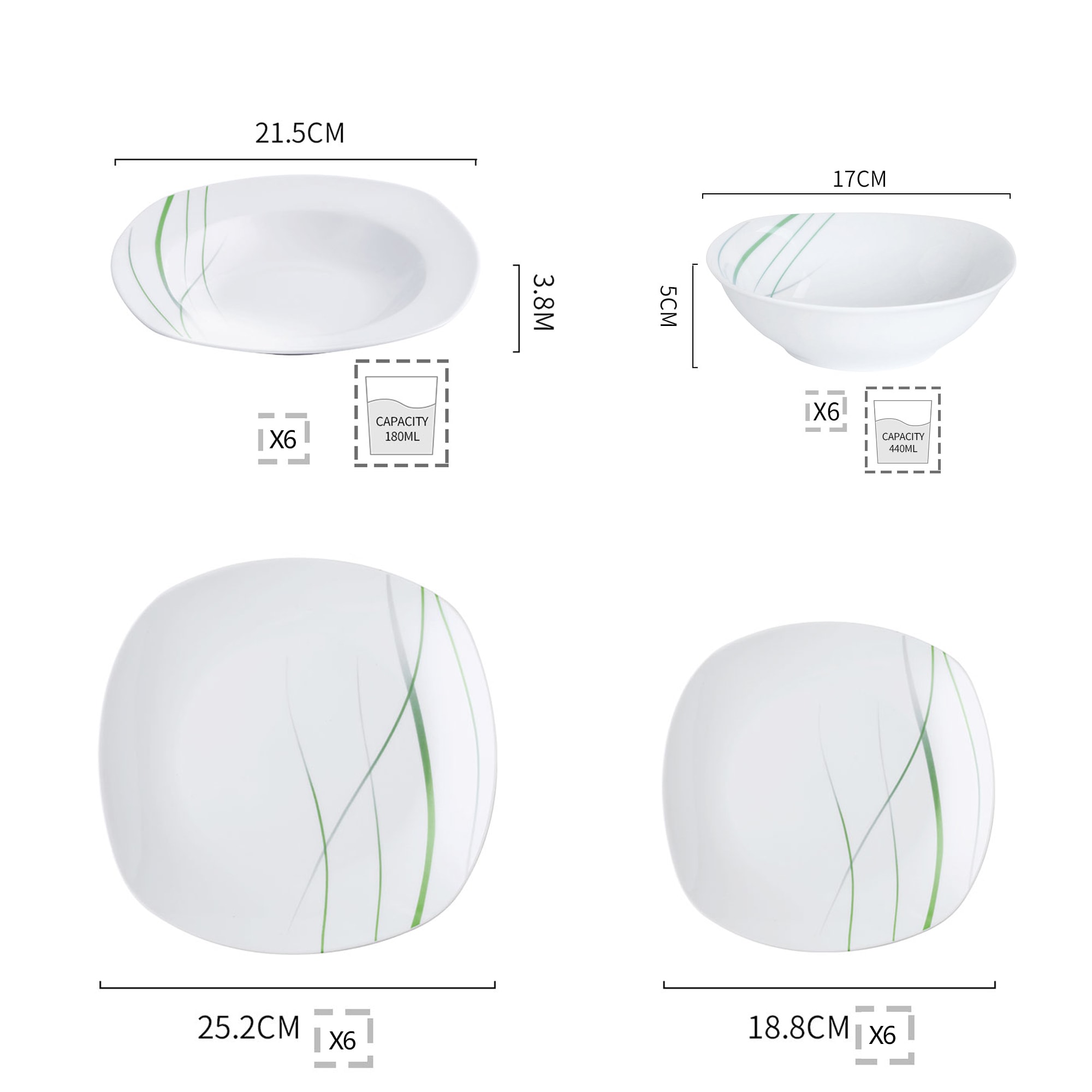 VEWEET AVIVA02 dinnerware - View #4