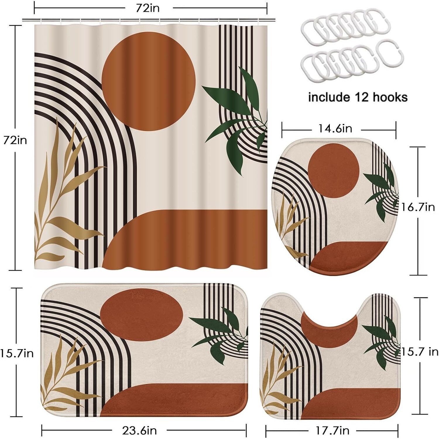 Paradigms Interiors 514068521419 Shower-Curtains-Liners - View #6