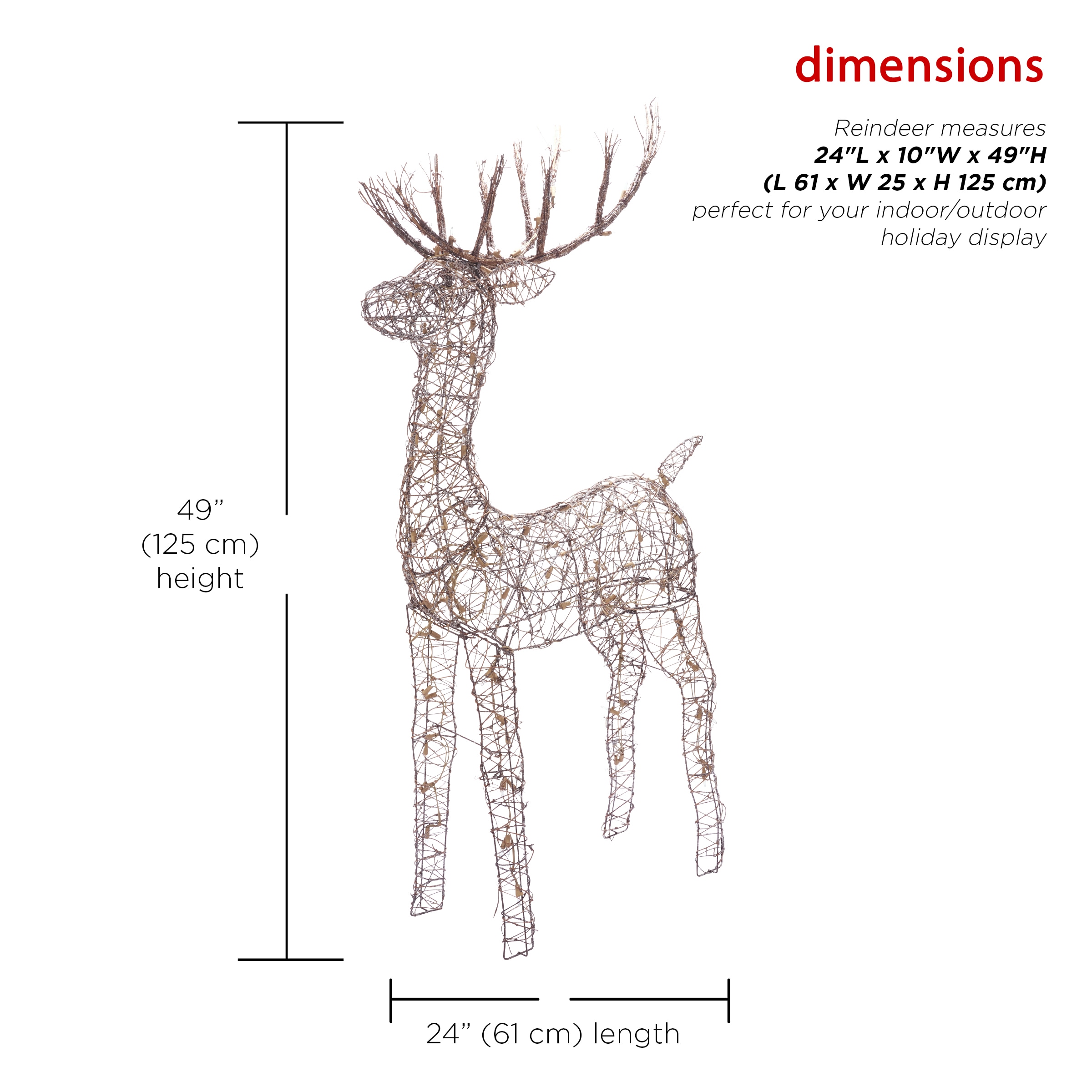 Alpine Corporation AUH163L Outdoor-Christmas-Decor - View #2