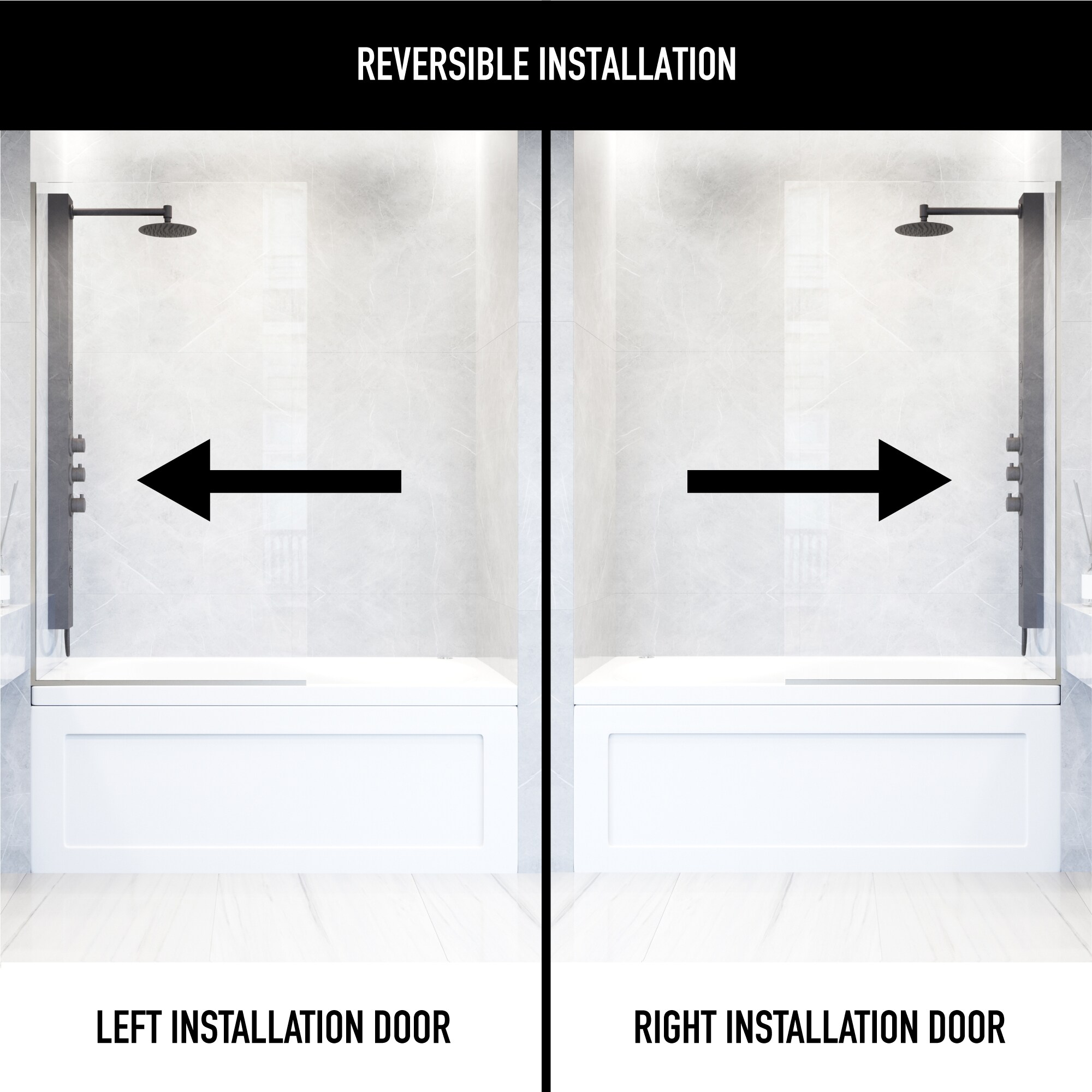 VIGO VG6075STCL3462 Bathtub-Doors - View #3