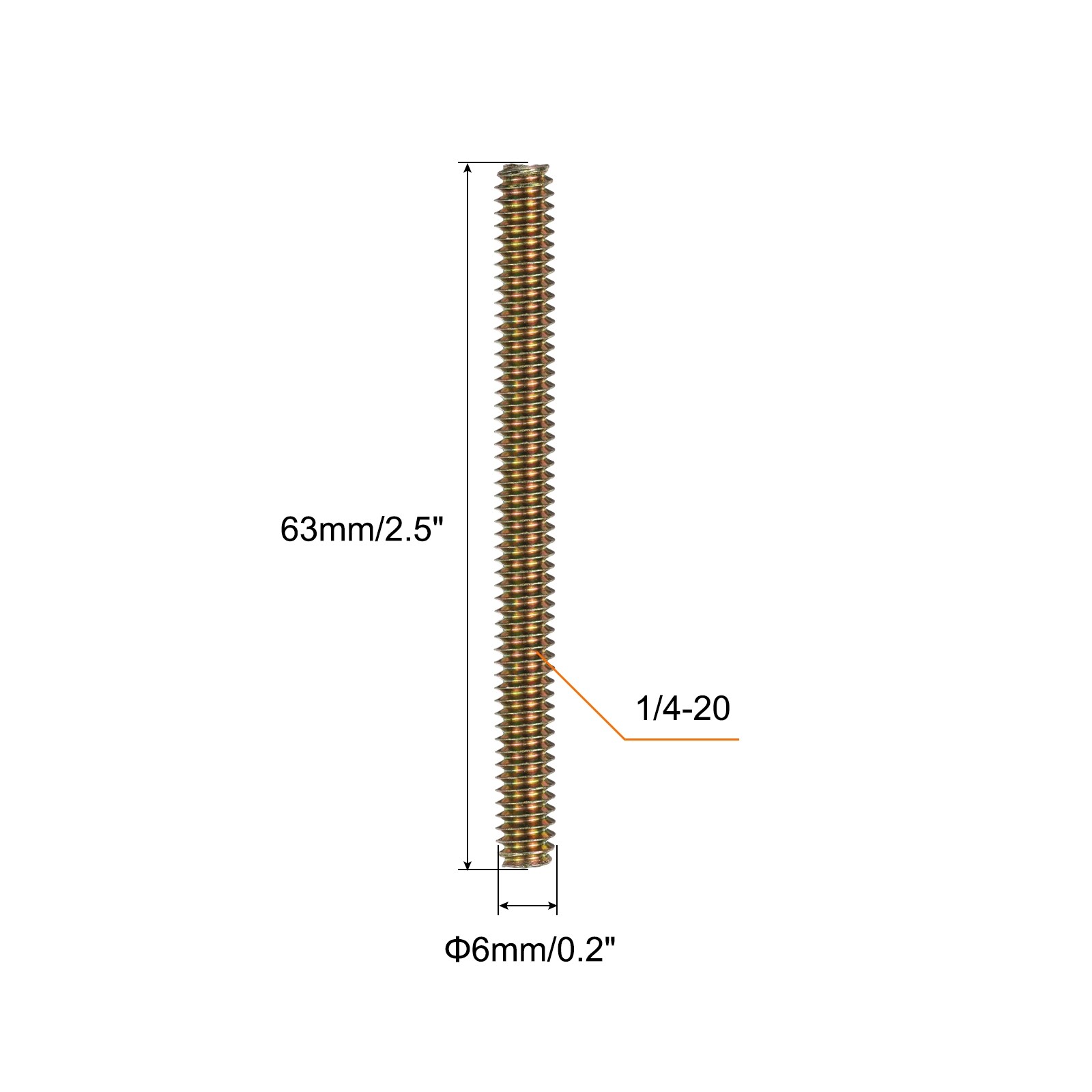 Unique Bargains S25072801UX3144 Threaded-Rod - View #2