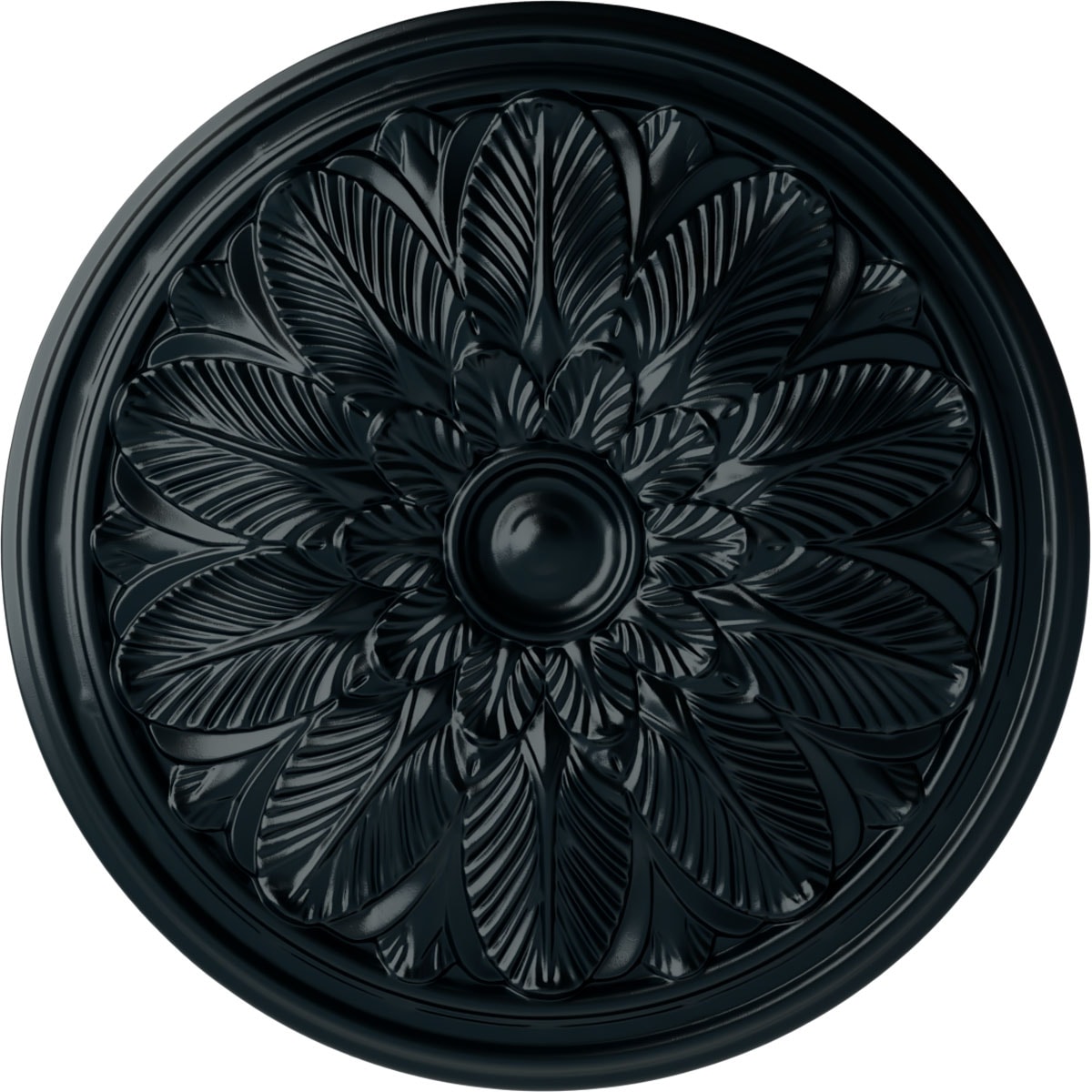 Ekena Millwork CM22BONSF Bordeaux 22.625-in W x 22.625-in L Painted Night Shade Polyurethane Whole Ceiling Medallion