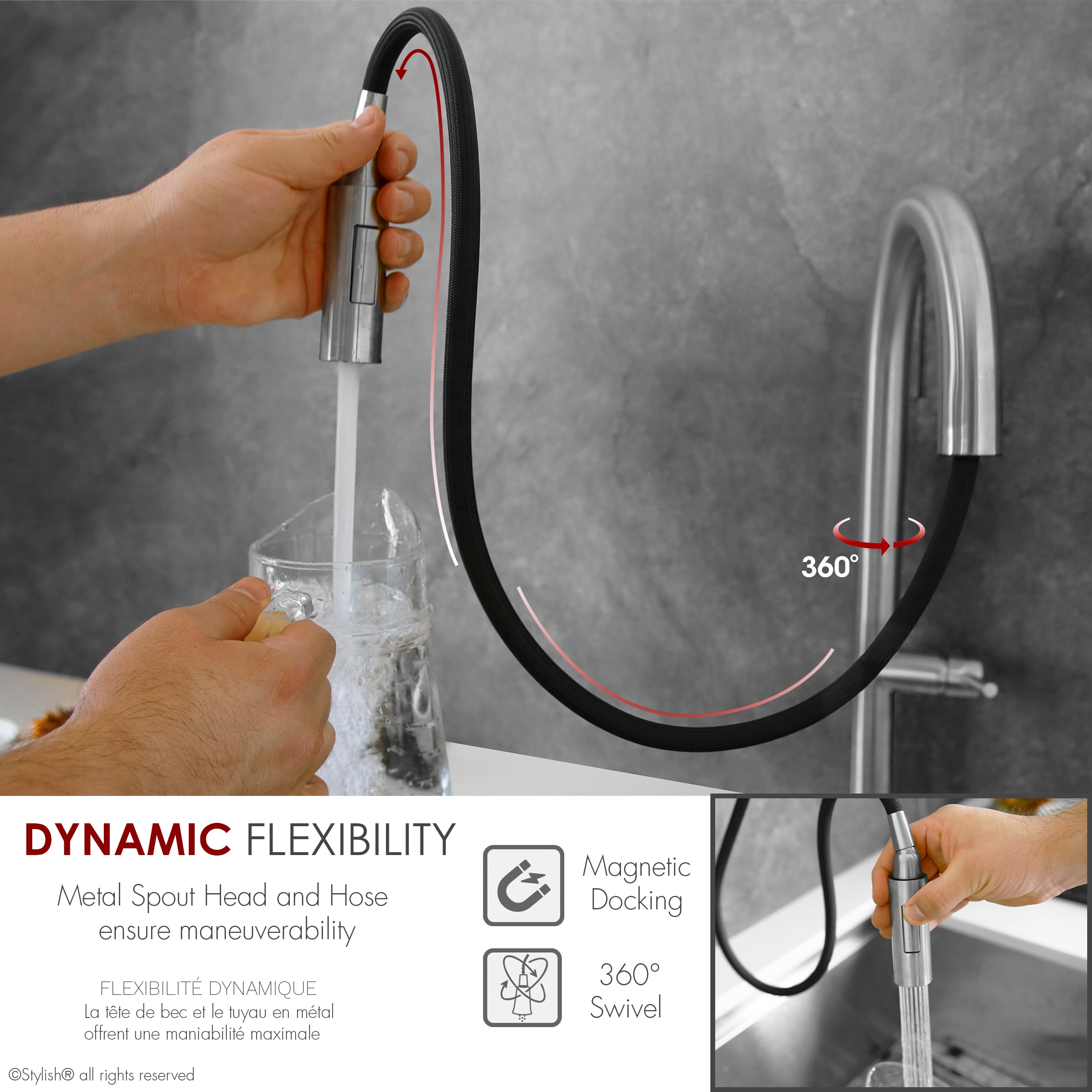 Stylish K-141B Kitchen-Faucets - View #5