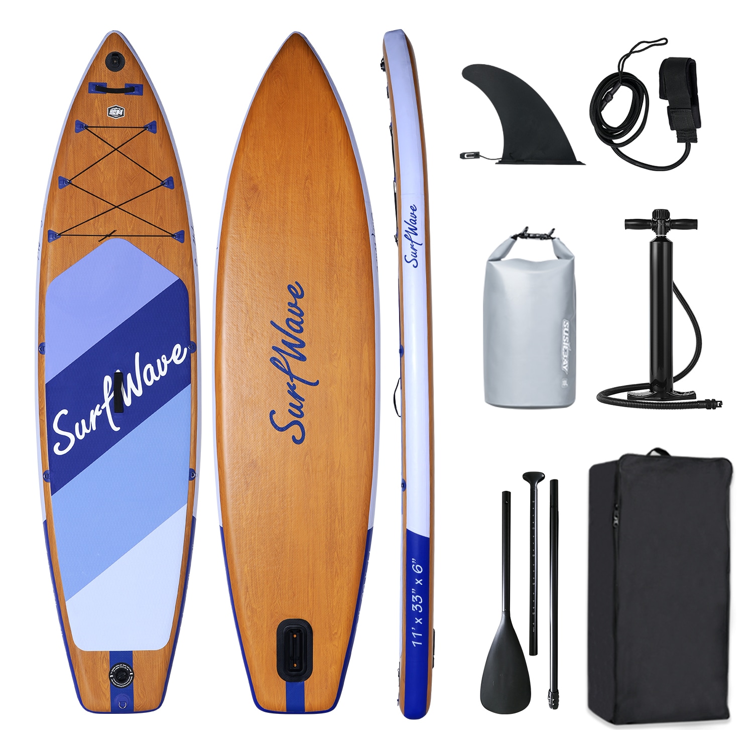 Streamdale Furniture Streamdale Inflatable Stand Up Paddle Board 11'x34'' x6'' With Accessories