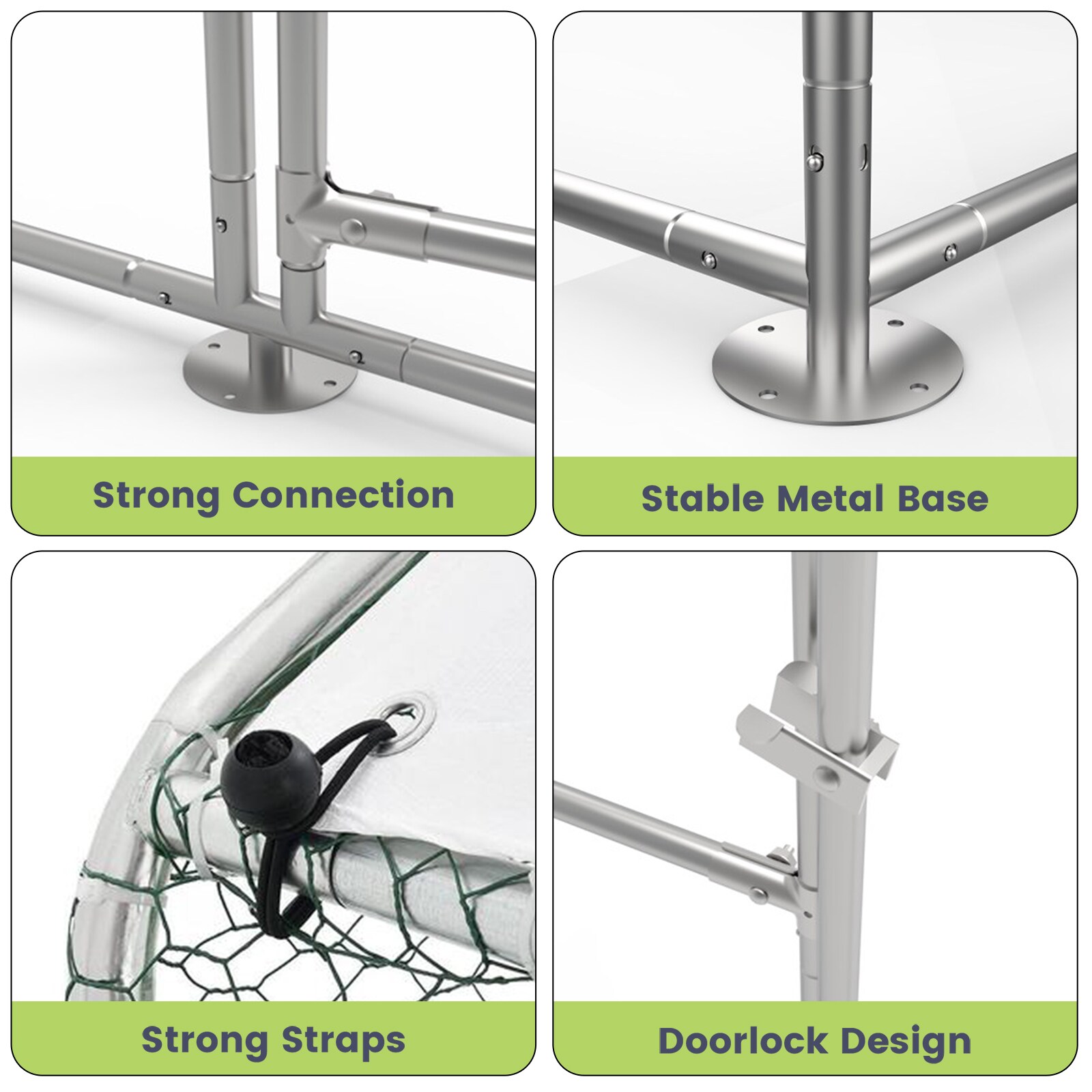IdealHouse 9.8+13.1+6.6Ft Galvanized Steel Chicken Pen - Walk-in ...