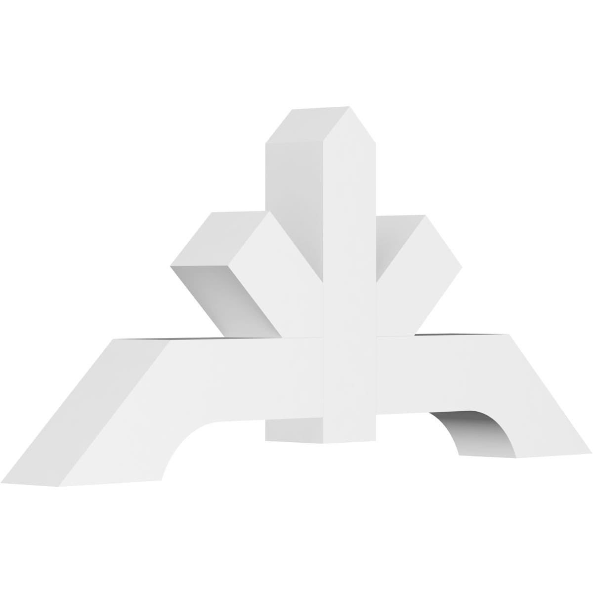 Ekena Millwork GBP060X28X0606VAN00 Vanguard White PVC Gable bracket