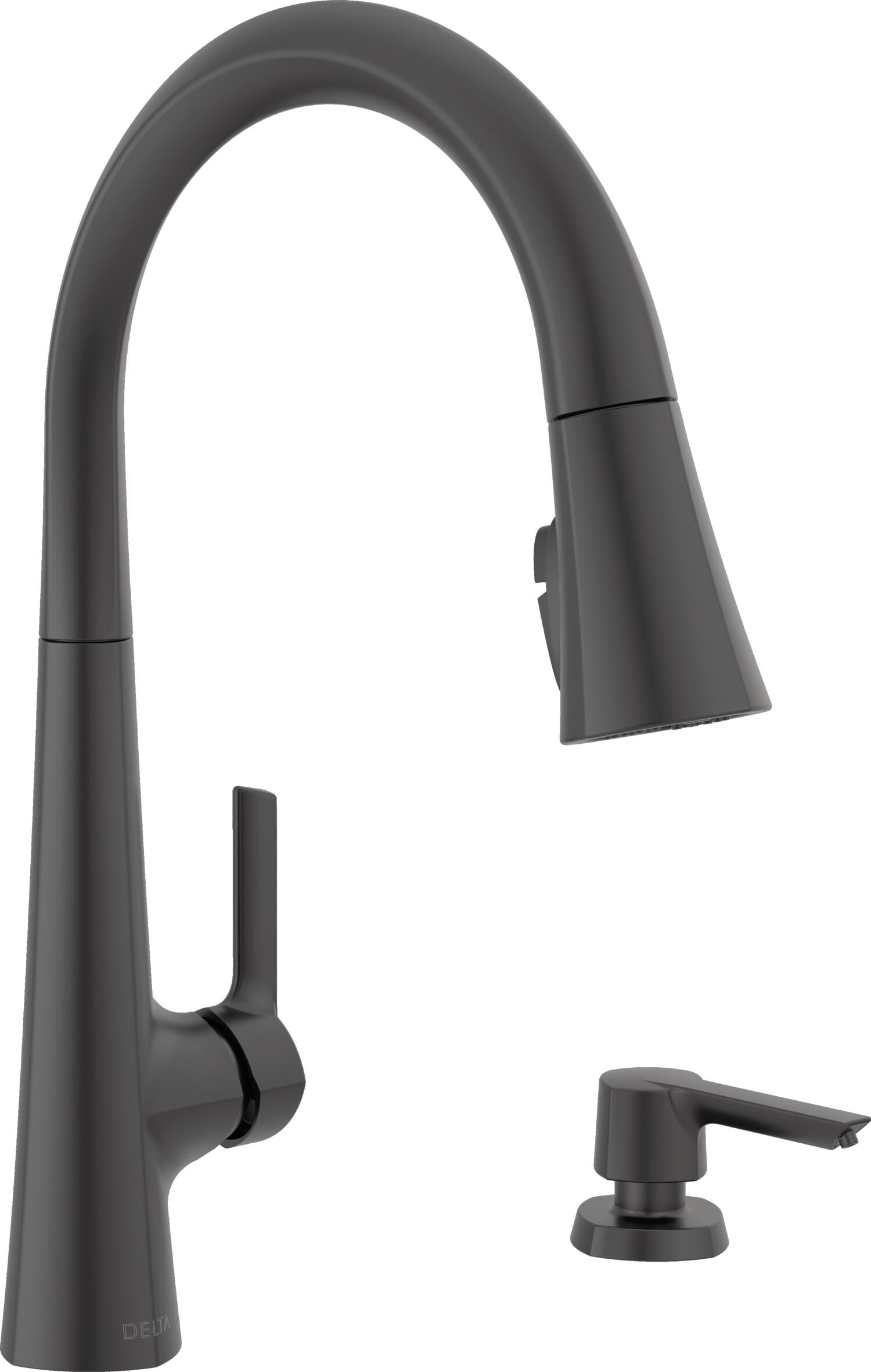 Delta Clifton Black Single Handle Pull-down Kitchen Faucet with
