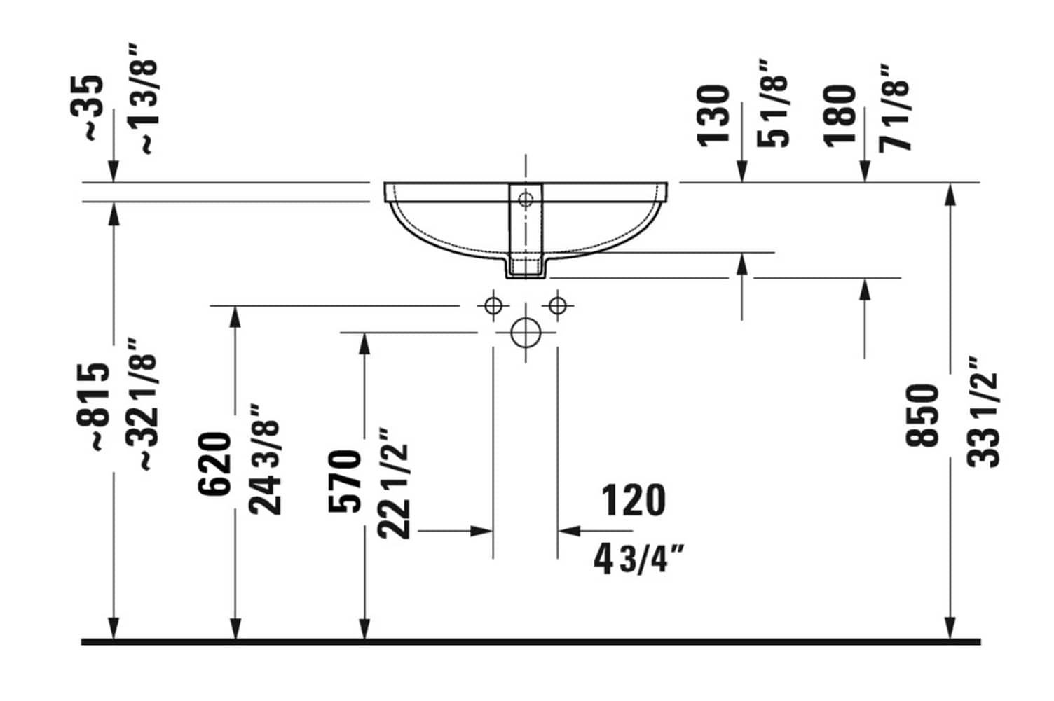 Duravit 03954900172 Bath-Sink - View #3