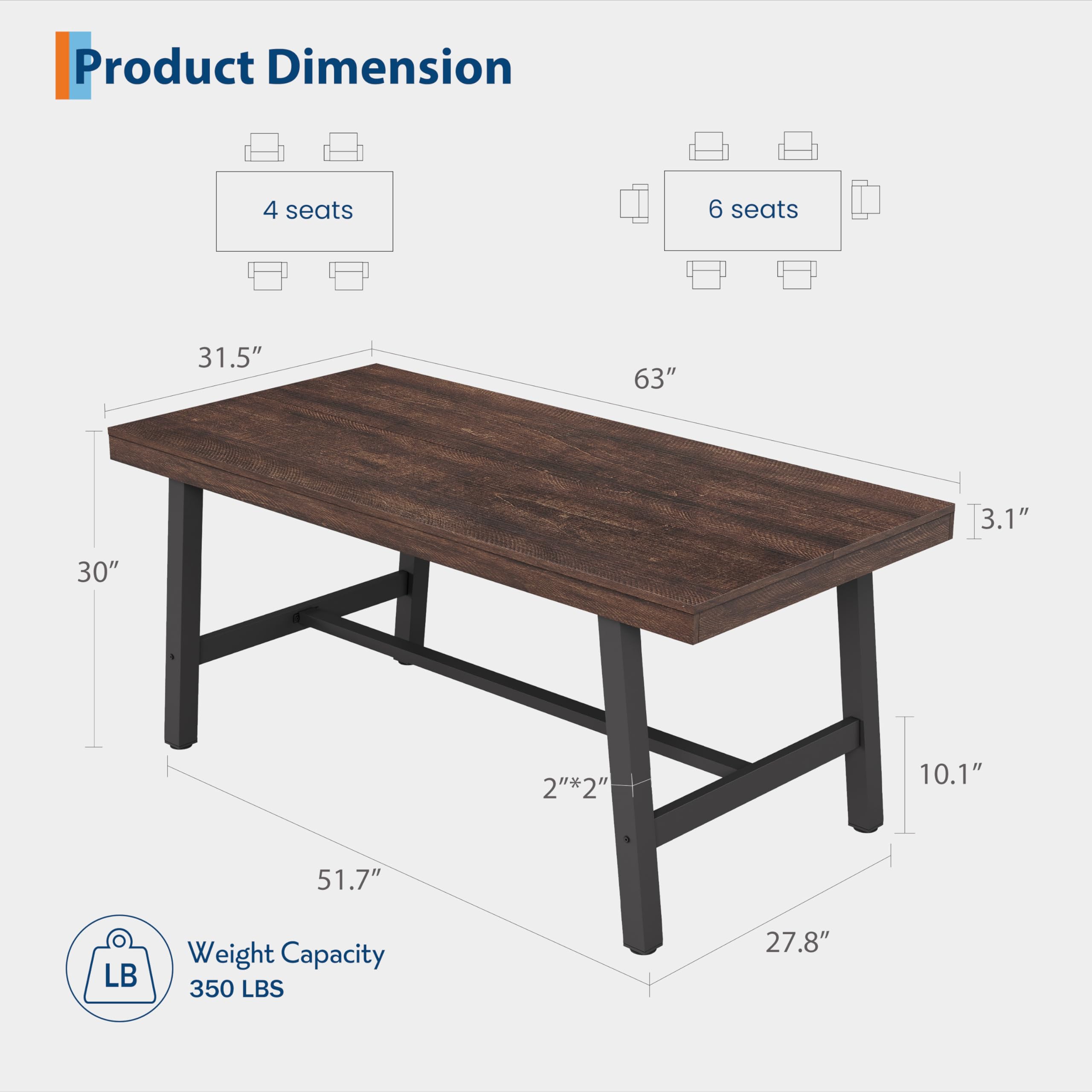 GarveeLife LY260725B06 Dining-Tables - View #3