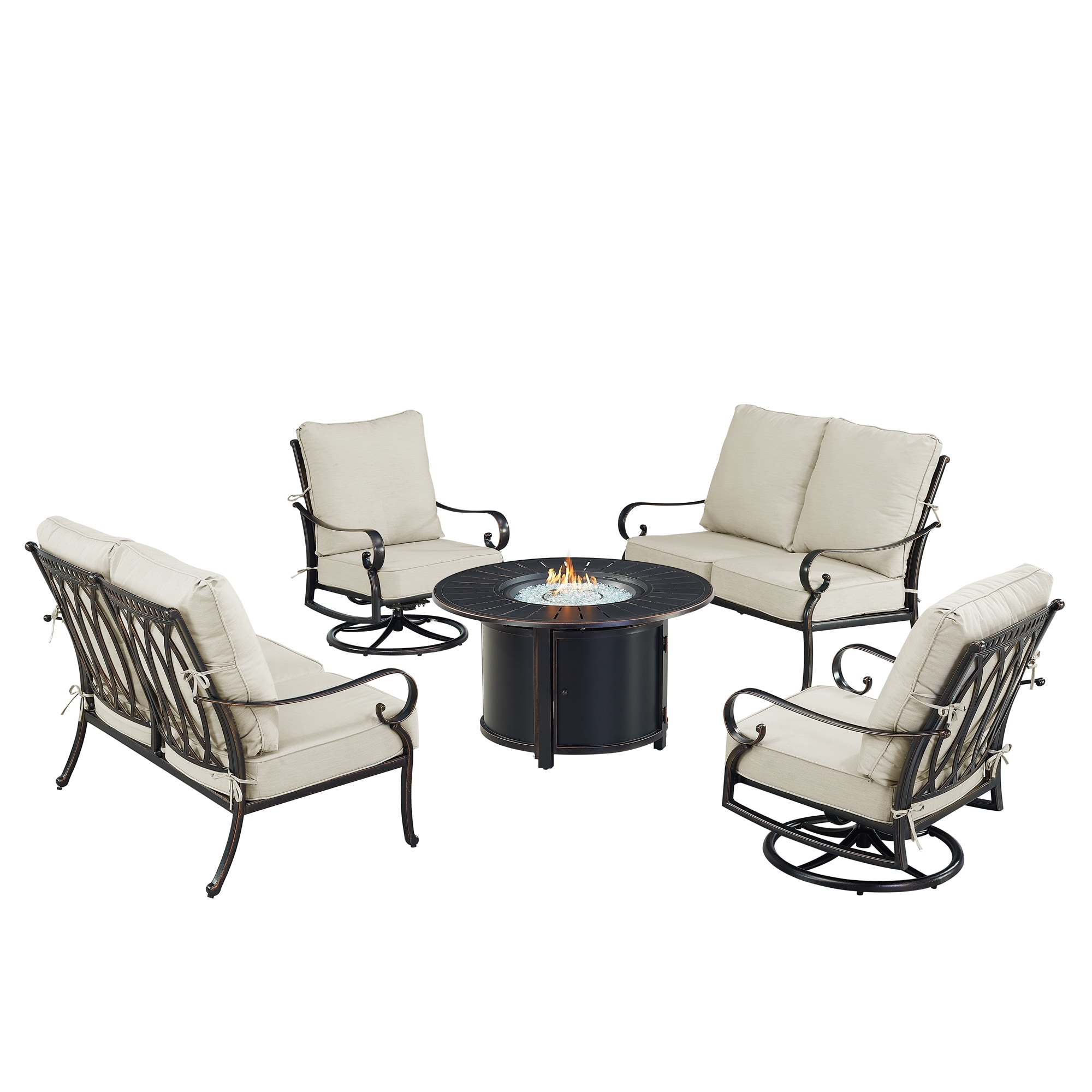 Oakland Living RICA2LS2CHNOBULGCU Patio-Conversation-Sets - View #2
