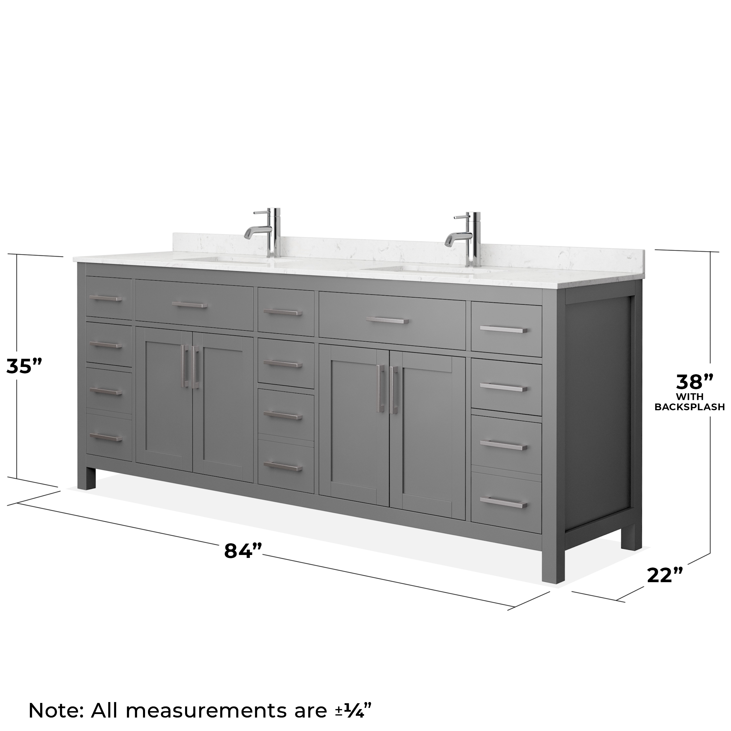 Wyndham Collection WCG242484DKGCCUNSMXX Bath-Vanity-Combo - View #5