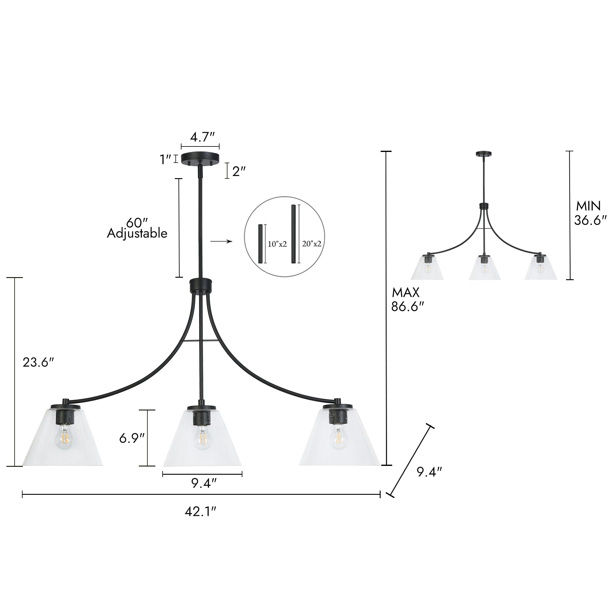 LNC LE7ZFFV5412I9C Pendant-Lights - View #9