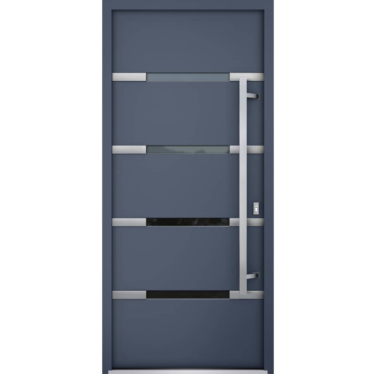 Vdom doors - DEUX1105 Exterior Prehung Steel Door Gray Graphite 36-in x 80-in Left-hand inswing