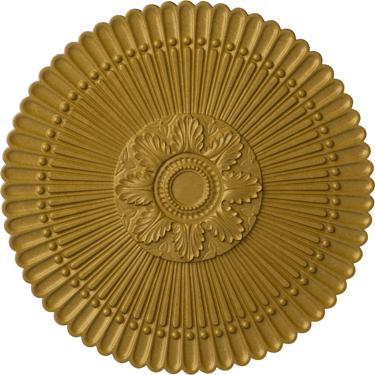 Ekena Millwork CM30NEPGS Nexus 30-in W x 30-in L Painted Pharaohs Gold Polyurethane Whole Ceiling Medallion